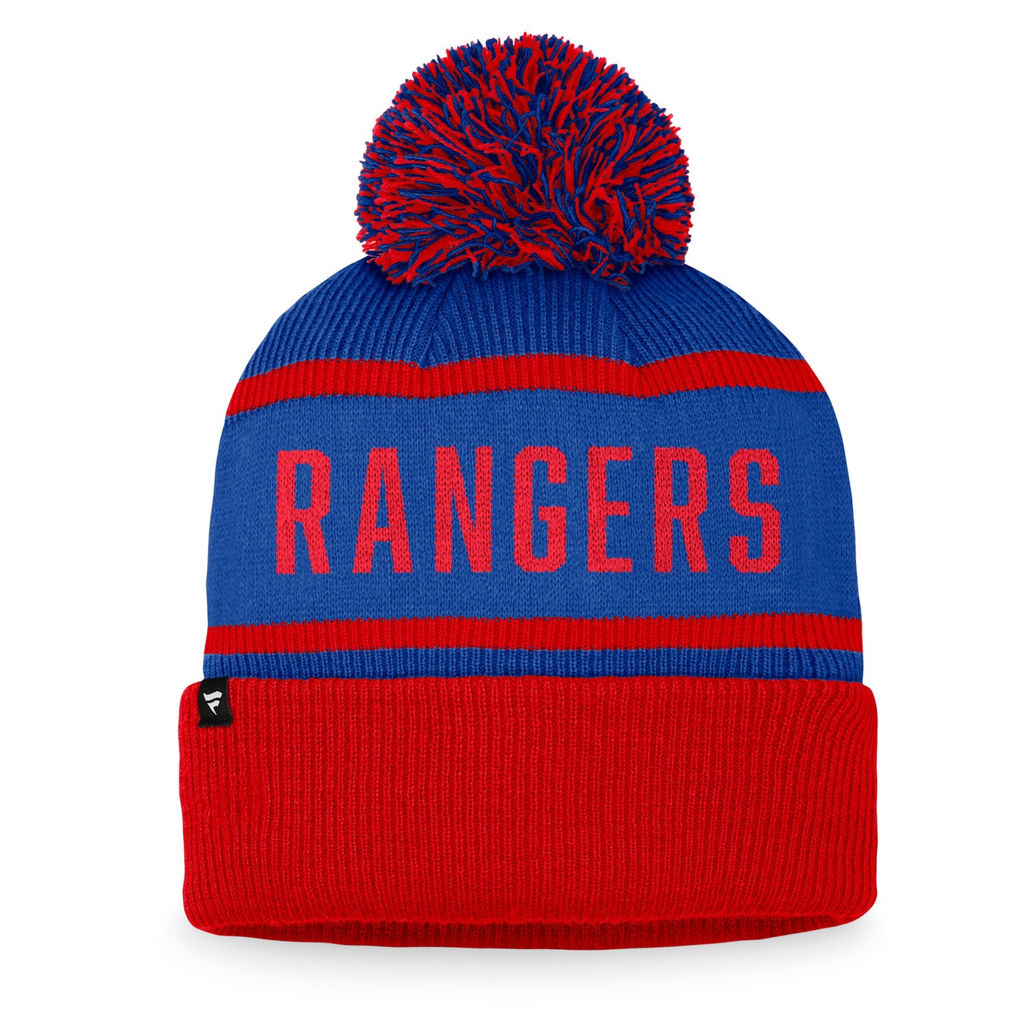 Fanatics Rangers Heritage Pom Knit Beanie - Back View
