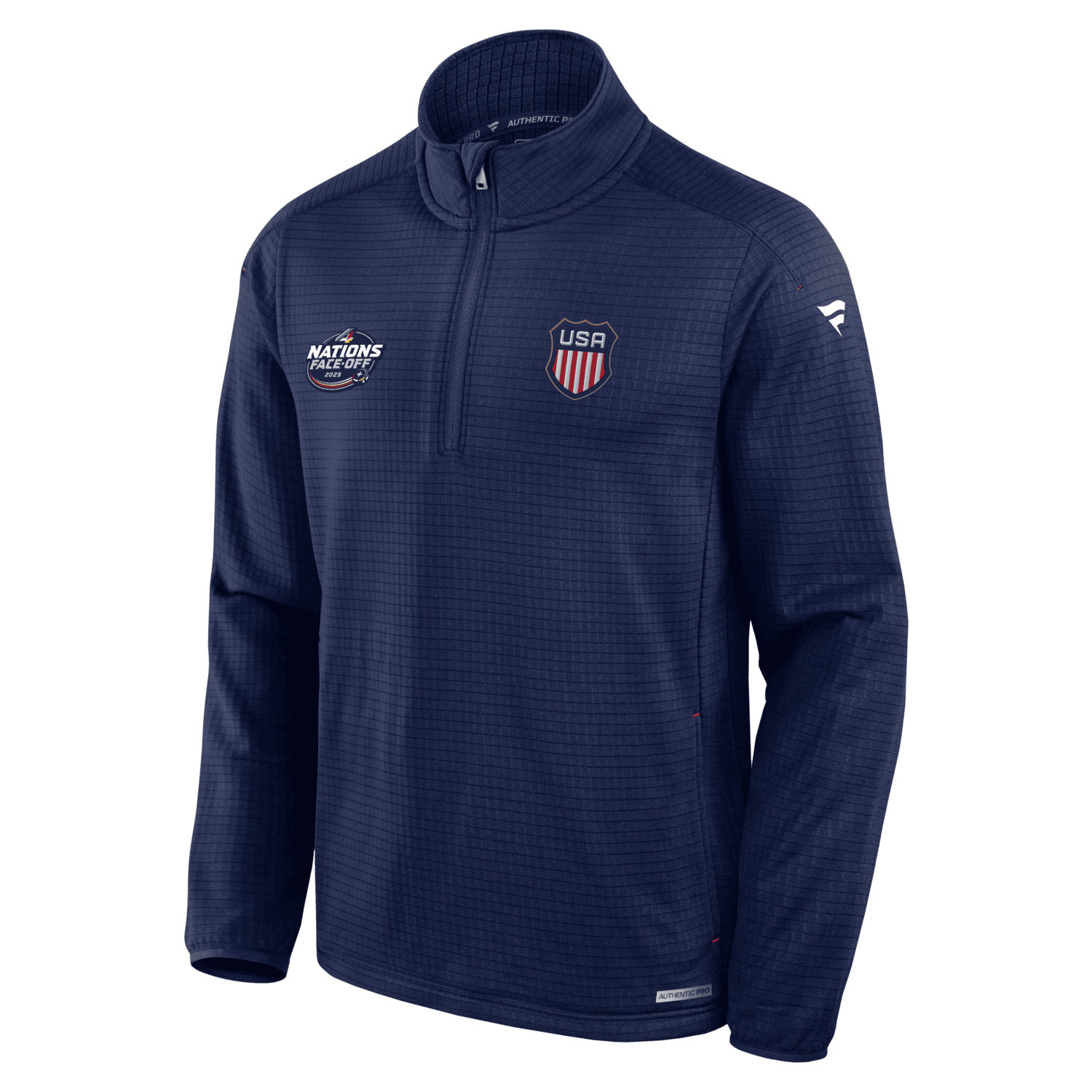 Fanatics USA Authentic Pro 4 Nations Lightweight Quarter Zip Fanatics USA Authentic Pro 4 Nations Lightweight Quarter Zip