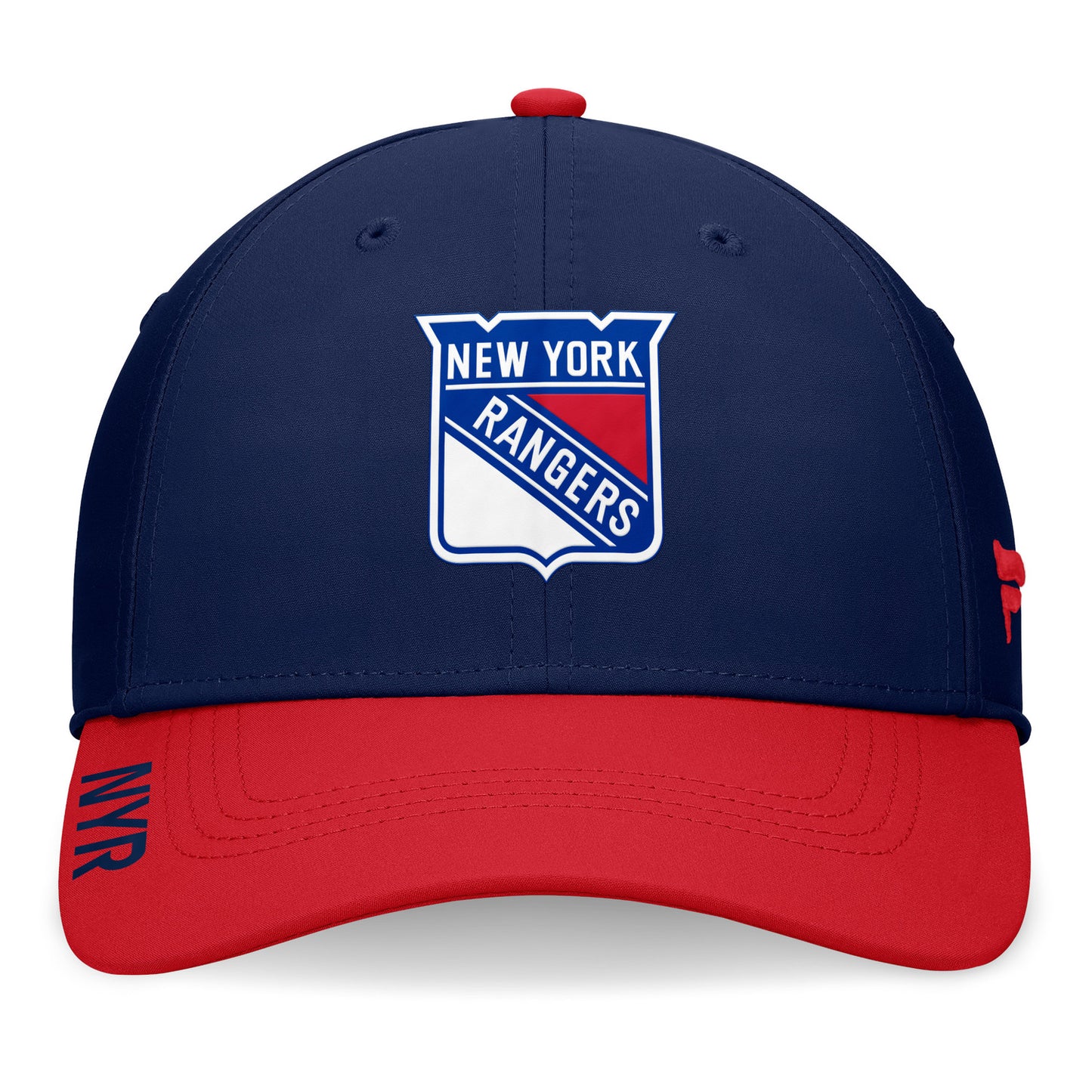 Fanatics Rangers 24-25 Authentic Pro Rink Poly Stretch Hat In Blue - Front View