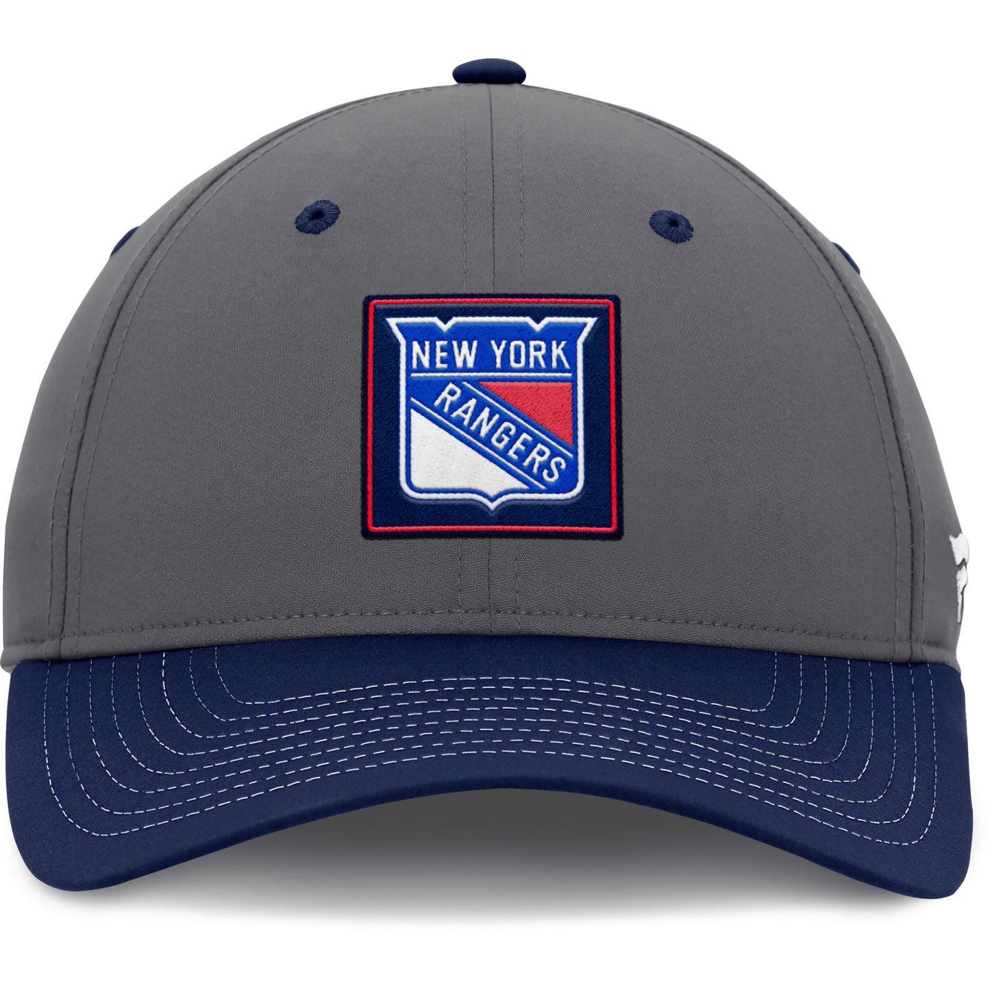 Fanatics Rangers 23-24 Locker Room Official Playoff Participant Hat In Grey - Front View