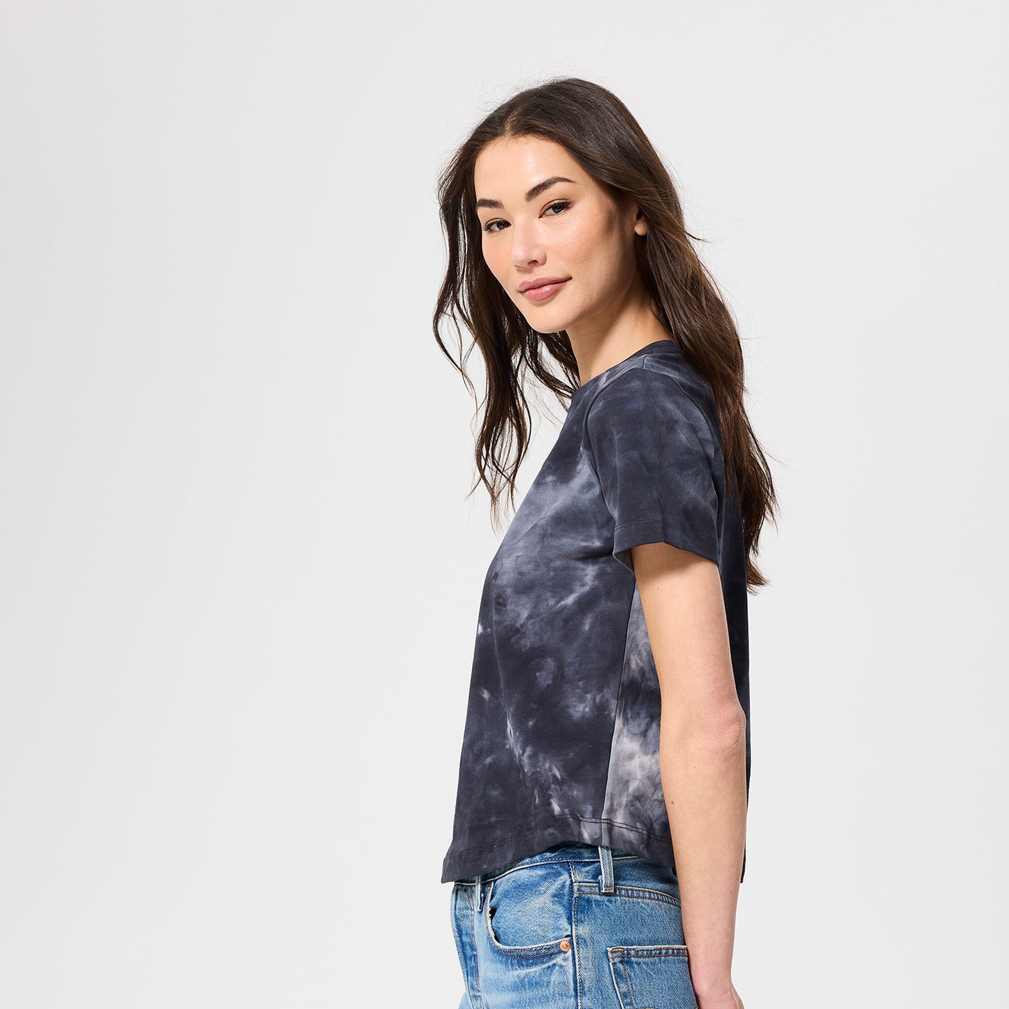 Terez Knicks Black Tie Dye Baby Tee