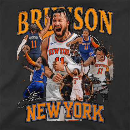 Stadium Essentials Knicks Jalen Brunson Crossroads Vintage Black Tee