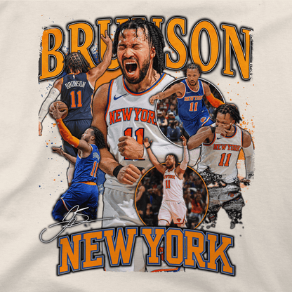 Stadium Essentials Knicks Jalen Brunson Crossroads Cream Urban Tee