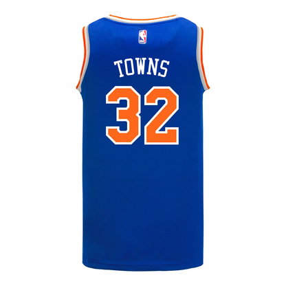 #32 Karl-Anthony Towns Autographed Knicks Swingman Jersey and Basketball