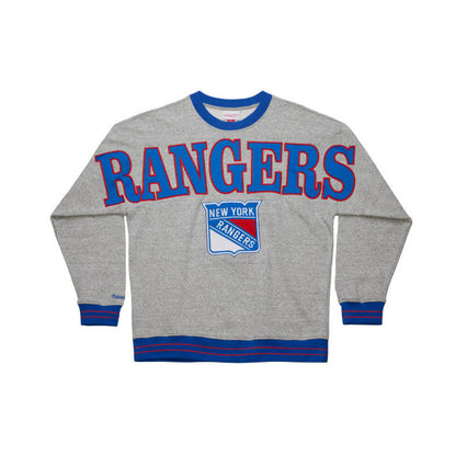 Mitchell & Ness Rangers Full Shield Satin Fleece Crew