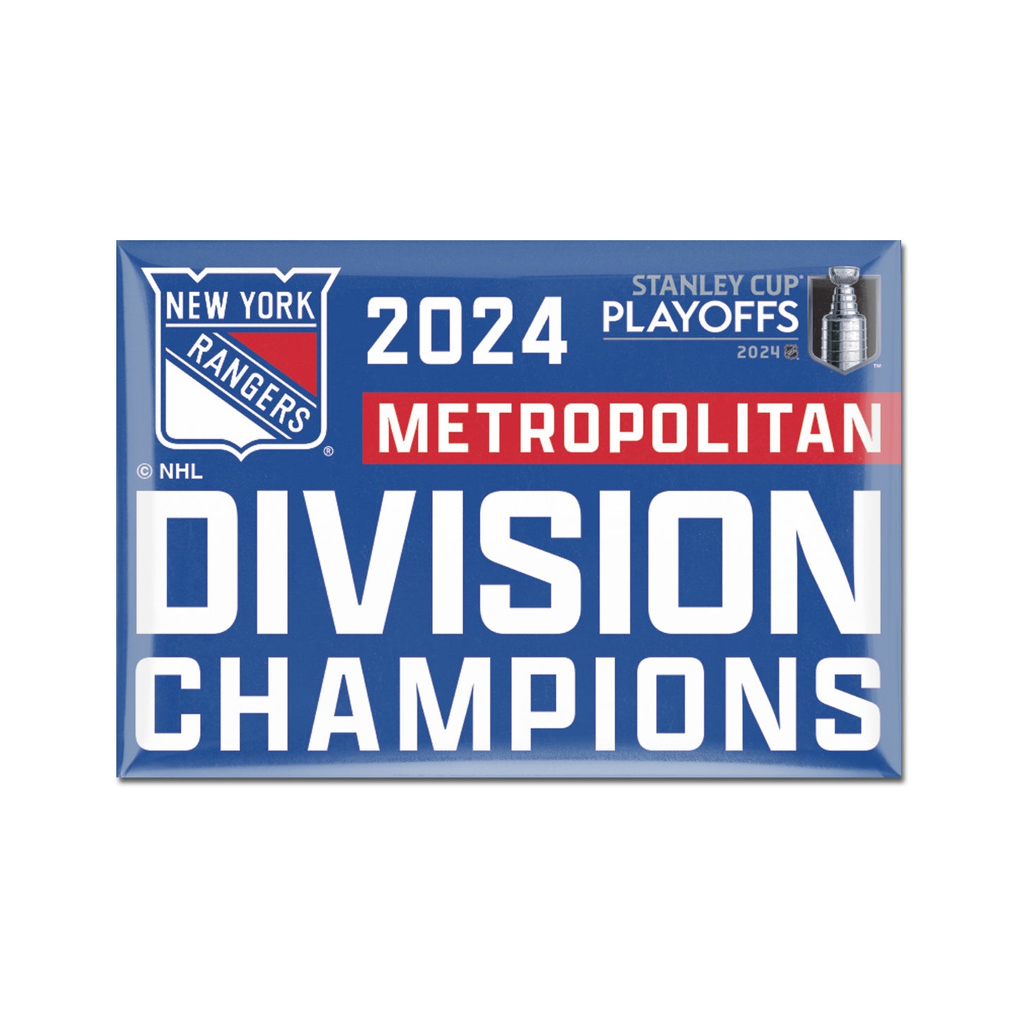 Wincraft Rangers 23-24 Division Champs Magnet In Blue - Front View