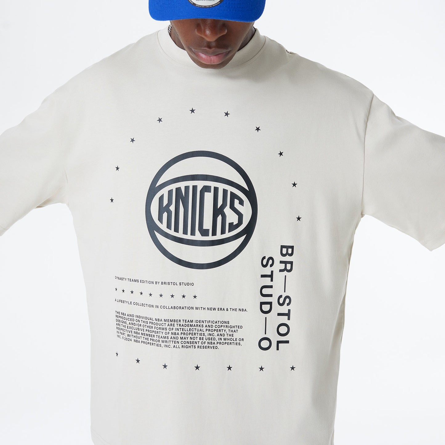 New Era Knicks Bristol Studios Stone Tee