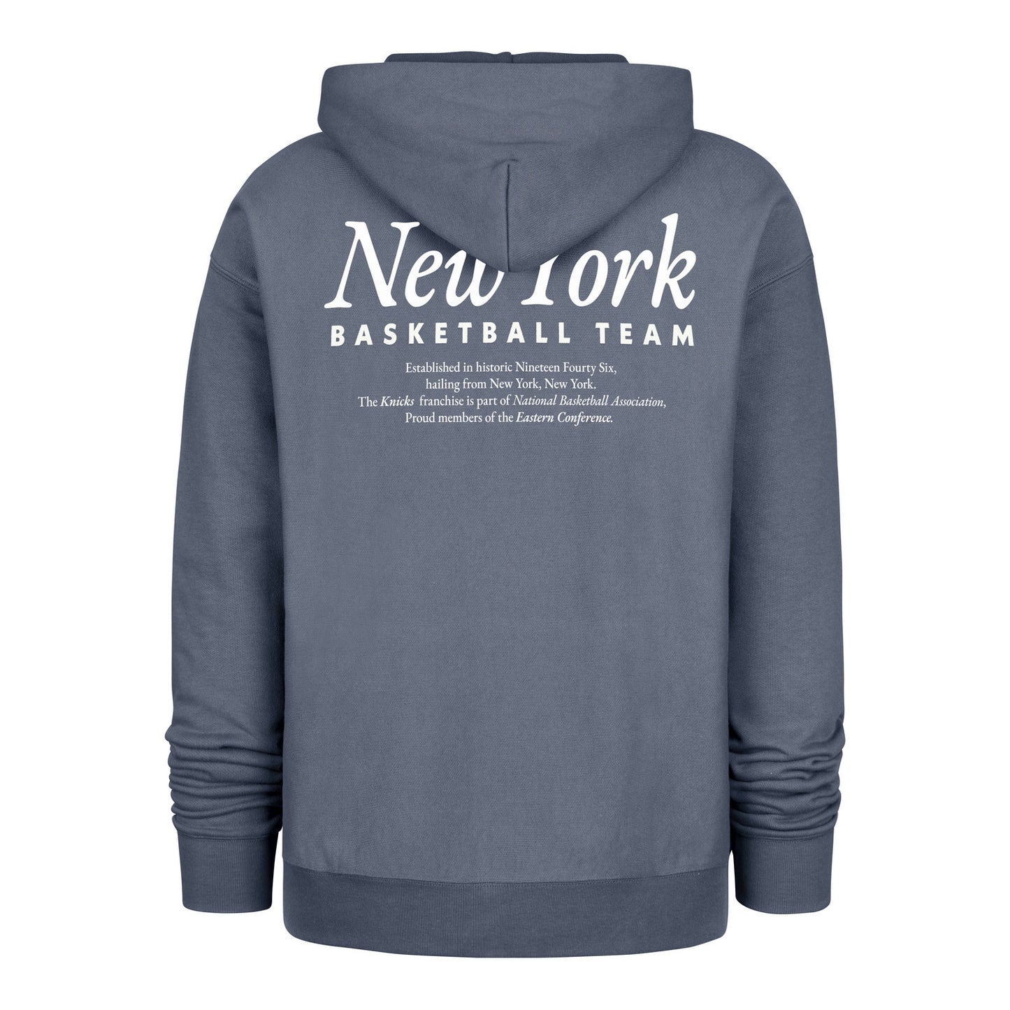 '47 Brand Knicks Basalt Mondo Foundation Hood In Grey - Back View