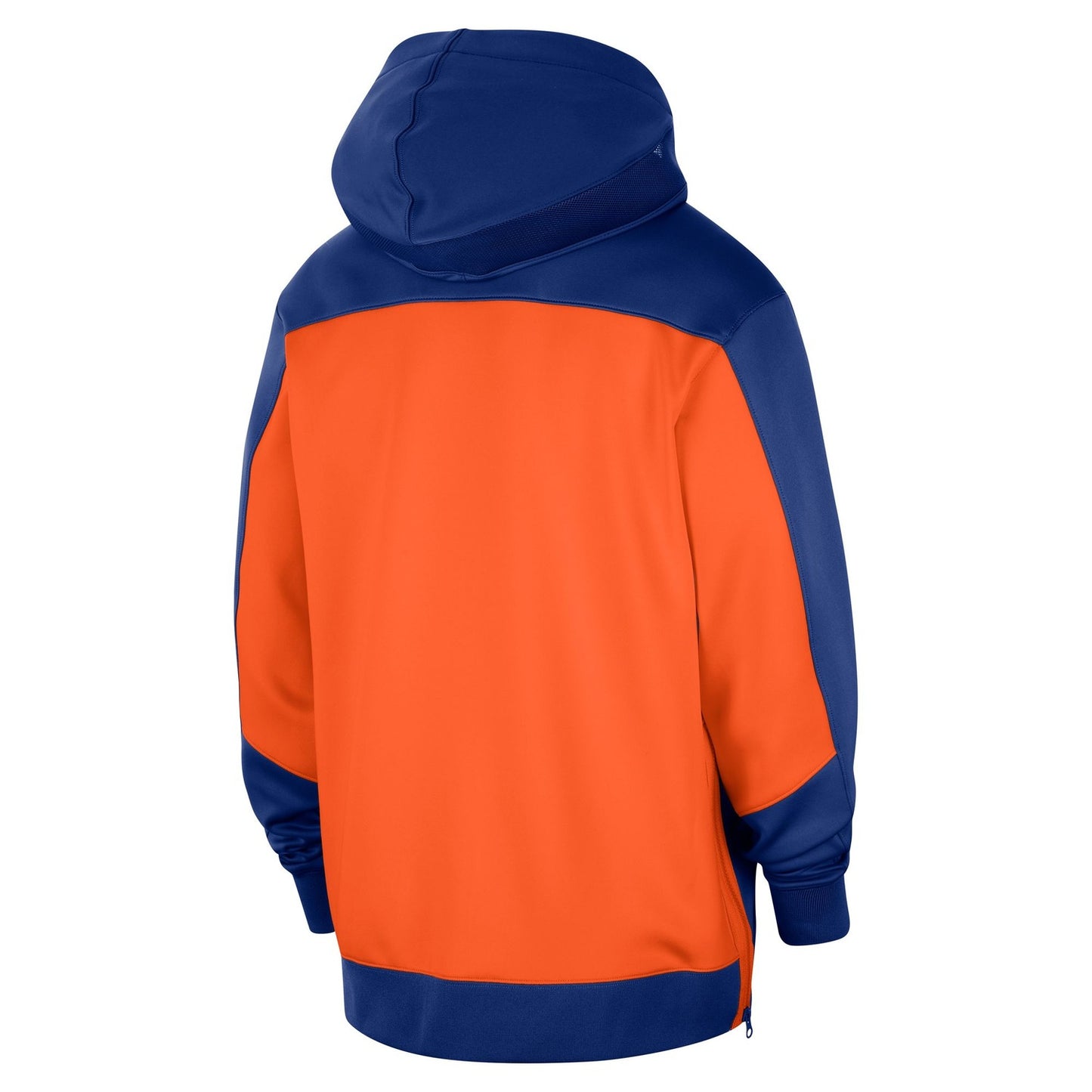 Nike Knicks On Court 24-25 Drifit Showtime Full Zip Jacket In Orange & Blue - Front View