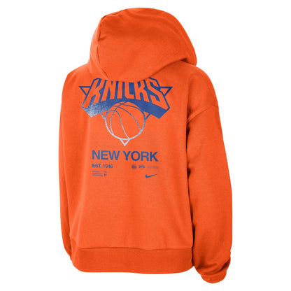 Women's Nike Knicks Courtside Orange Standard Issue Hoodie