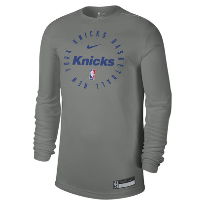 Nike Knicks On Court 24-25 Grey Longsleeve Practice Tee