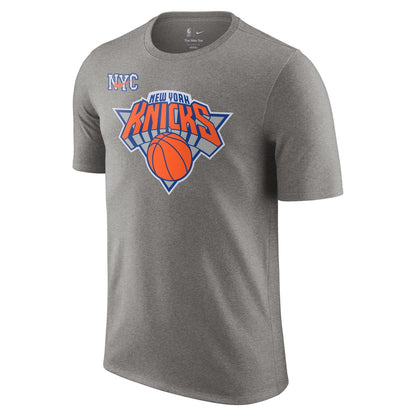 Nike Knicks City Edition 24-25 Essential Logo Grey Tee