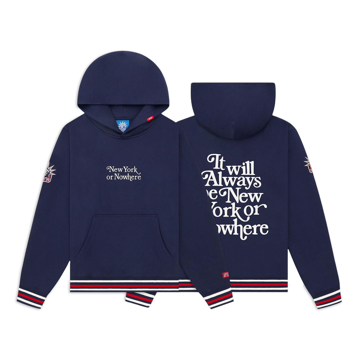 NYON x Rangers Navy Motto Hoodie