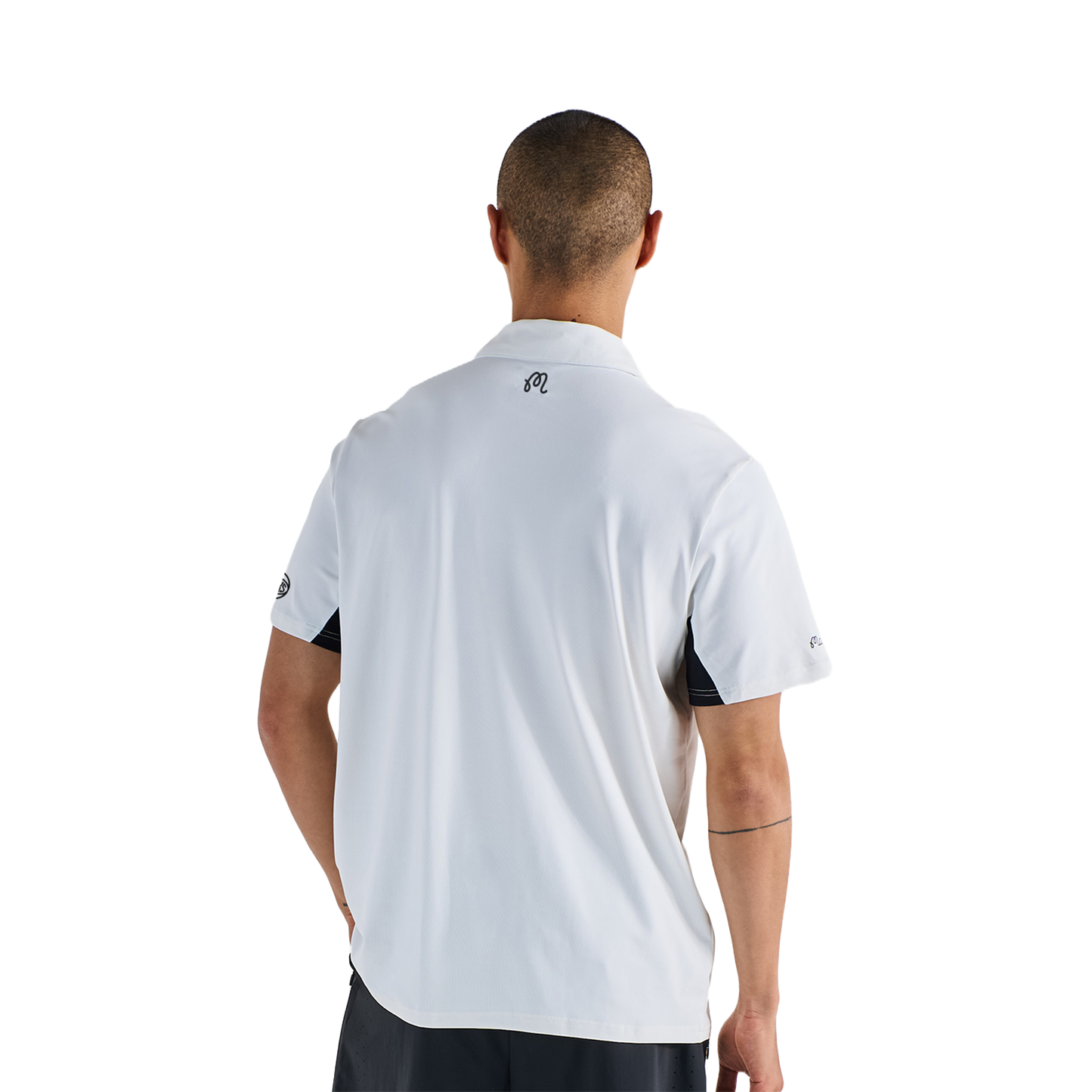 Malbon x Knicks White Evergreen Paneled Performance Pique Polo