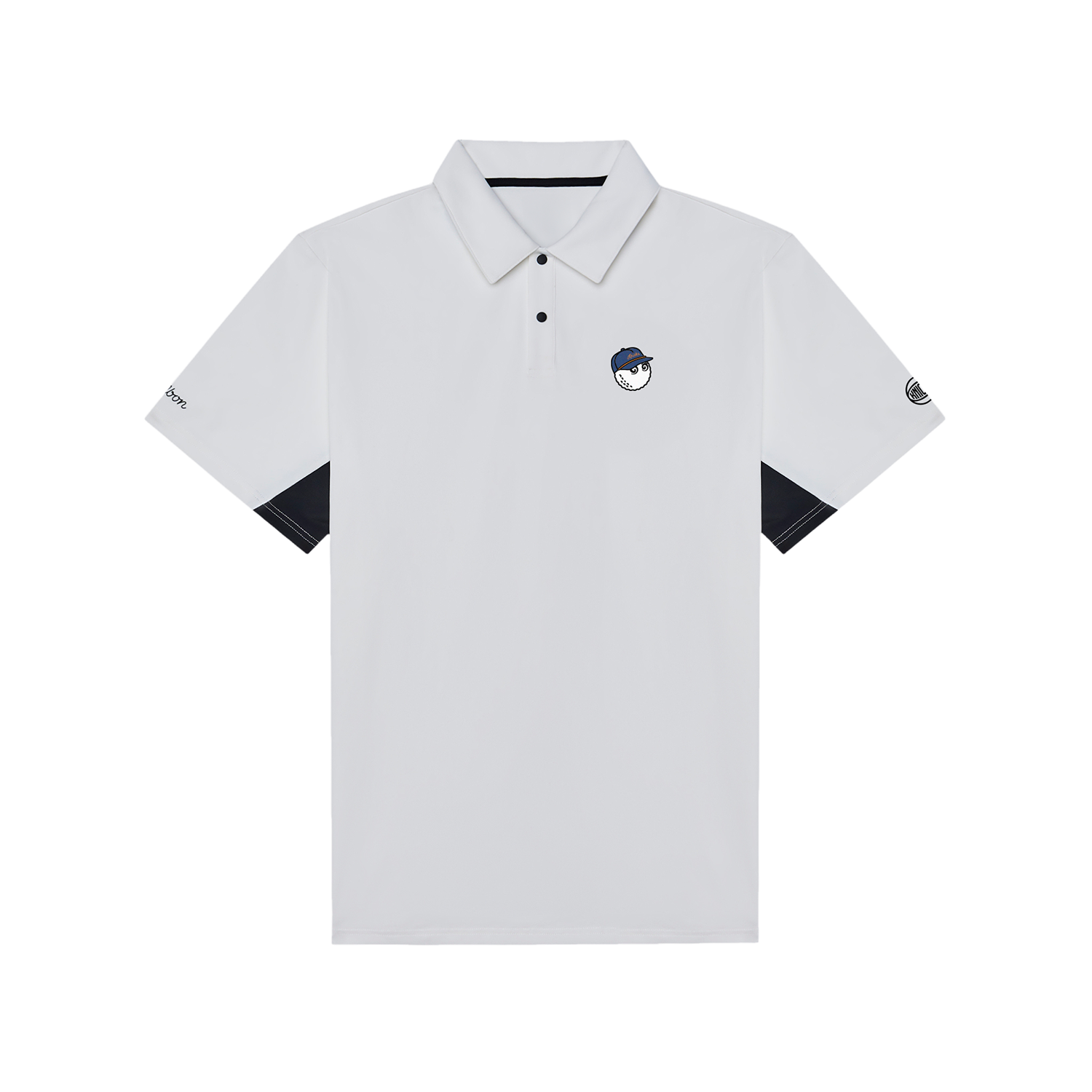 Malbon Golf Shirt - Mock Neck Polo ホワイト malbon-golf-shirt-mare-mock-