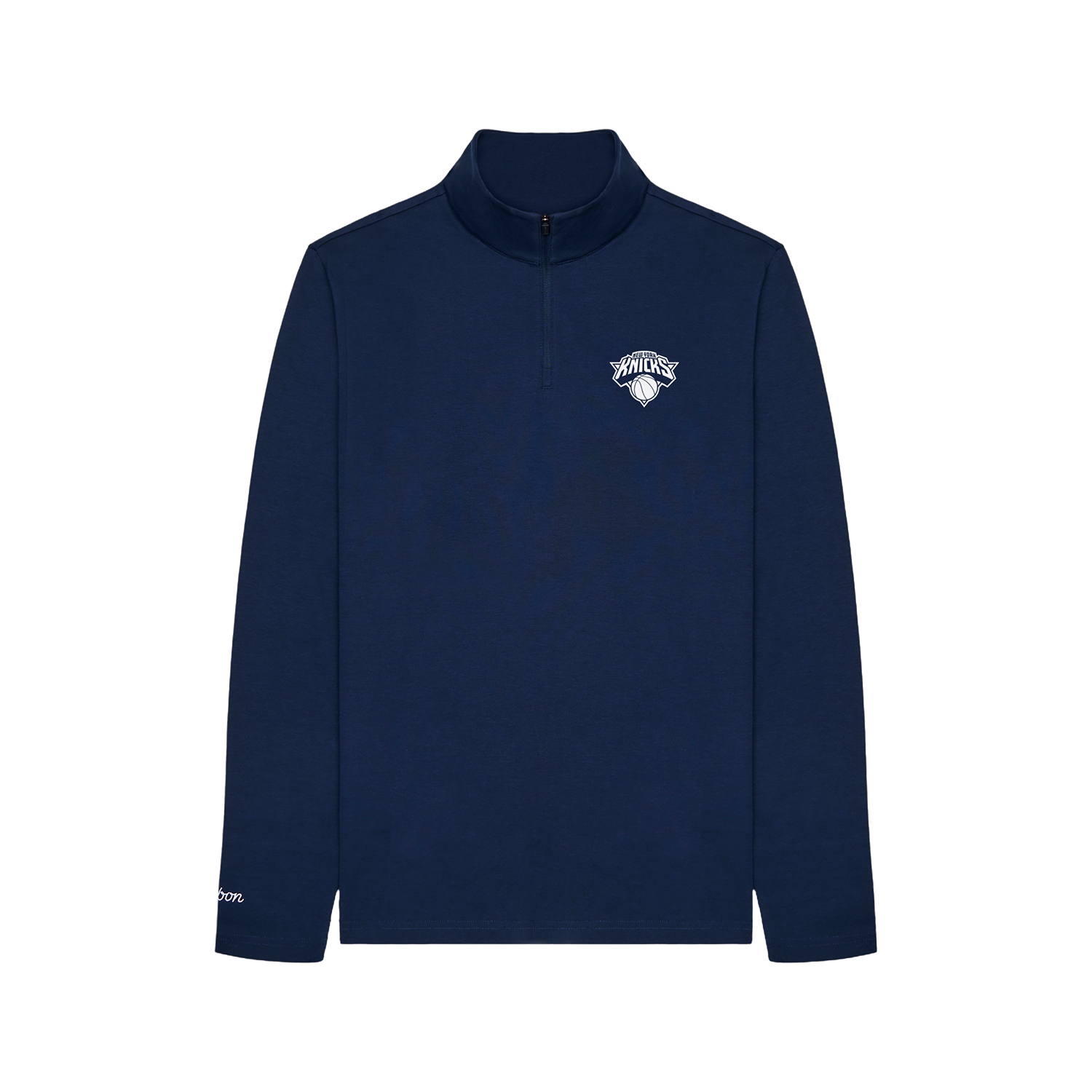 Malbon x Knicks Navy Evergreen Performance Quarter Zip Pullover Malbon x Knicks Navy Evergreen Performance Quarter Zip Pullover