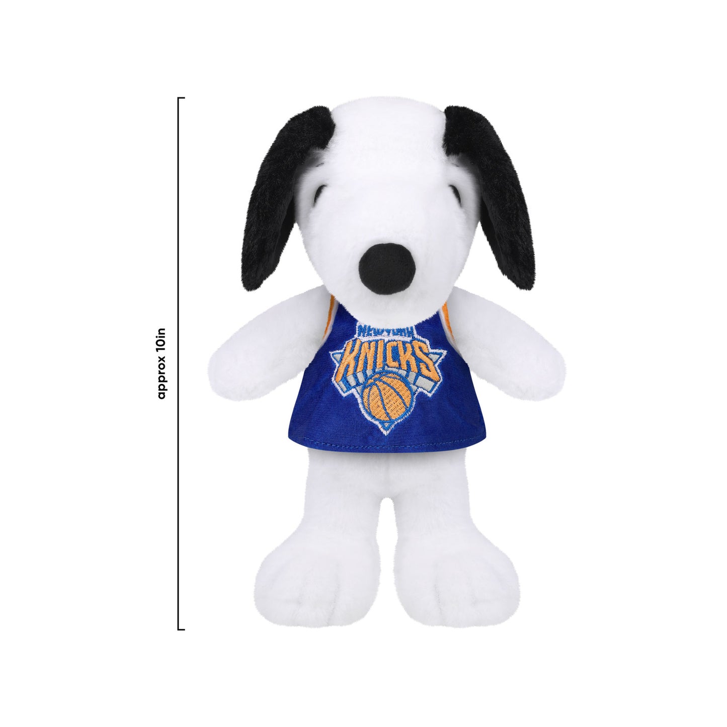 Knicks 10" Snoopy Plush In White - Measurement View