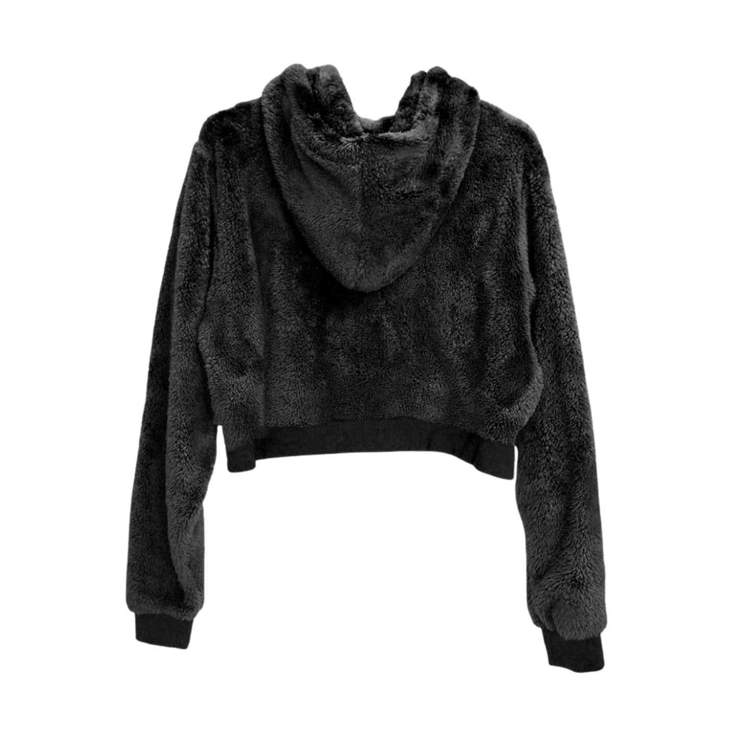 Jill Martin Knicks Bedazzled Cropped Sherpa Hoodie