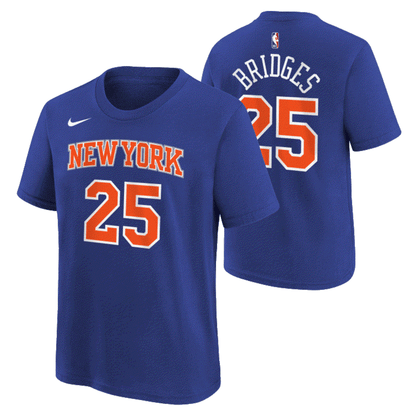 Youth Knicks Bridges Name & Number Tee