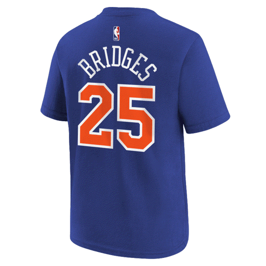 Youth Knicks Bridges Name & Number Tee