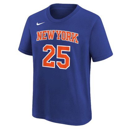 Youth Knicks Bridges Name & Number Tee