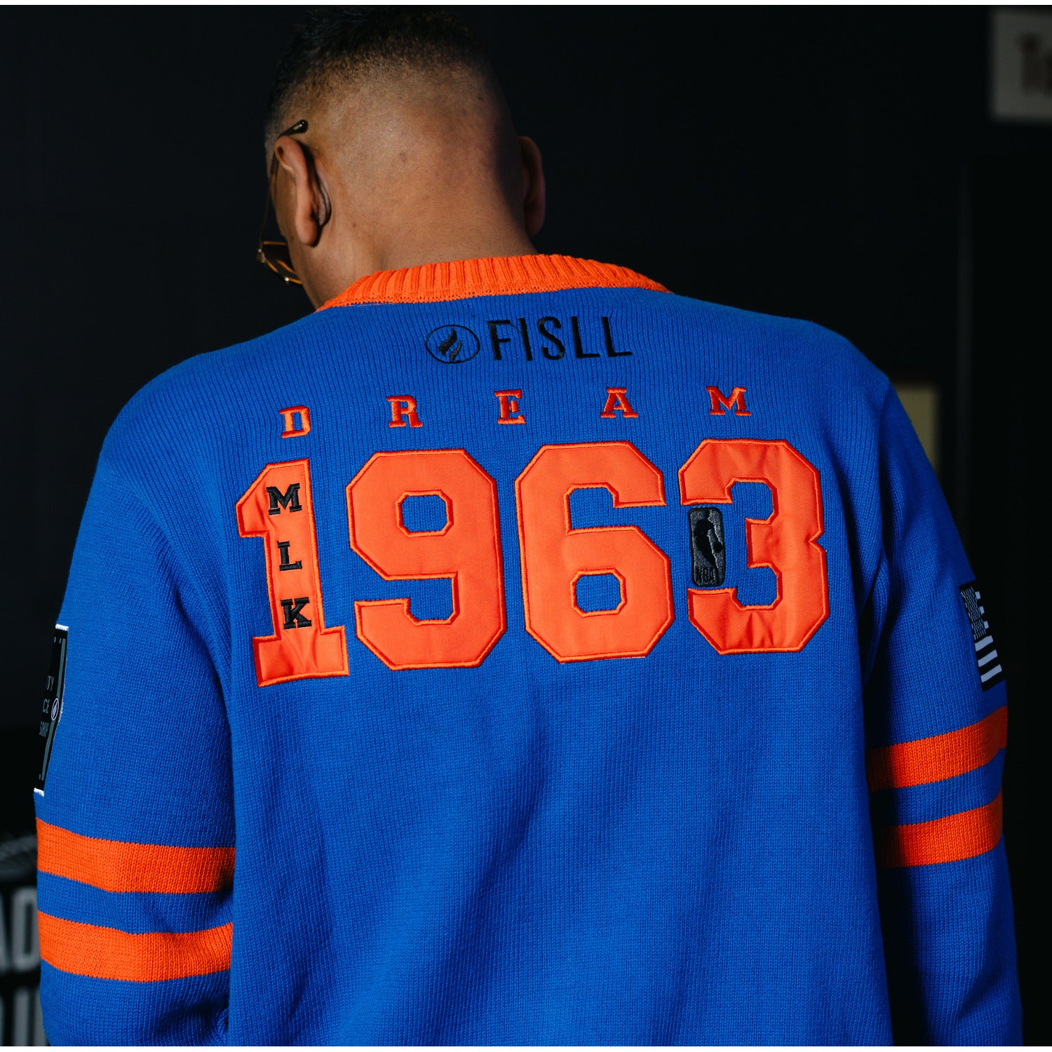 FISLL Knicks Black History Collection Cardigan Sweater