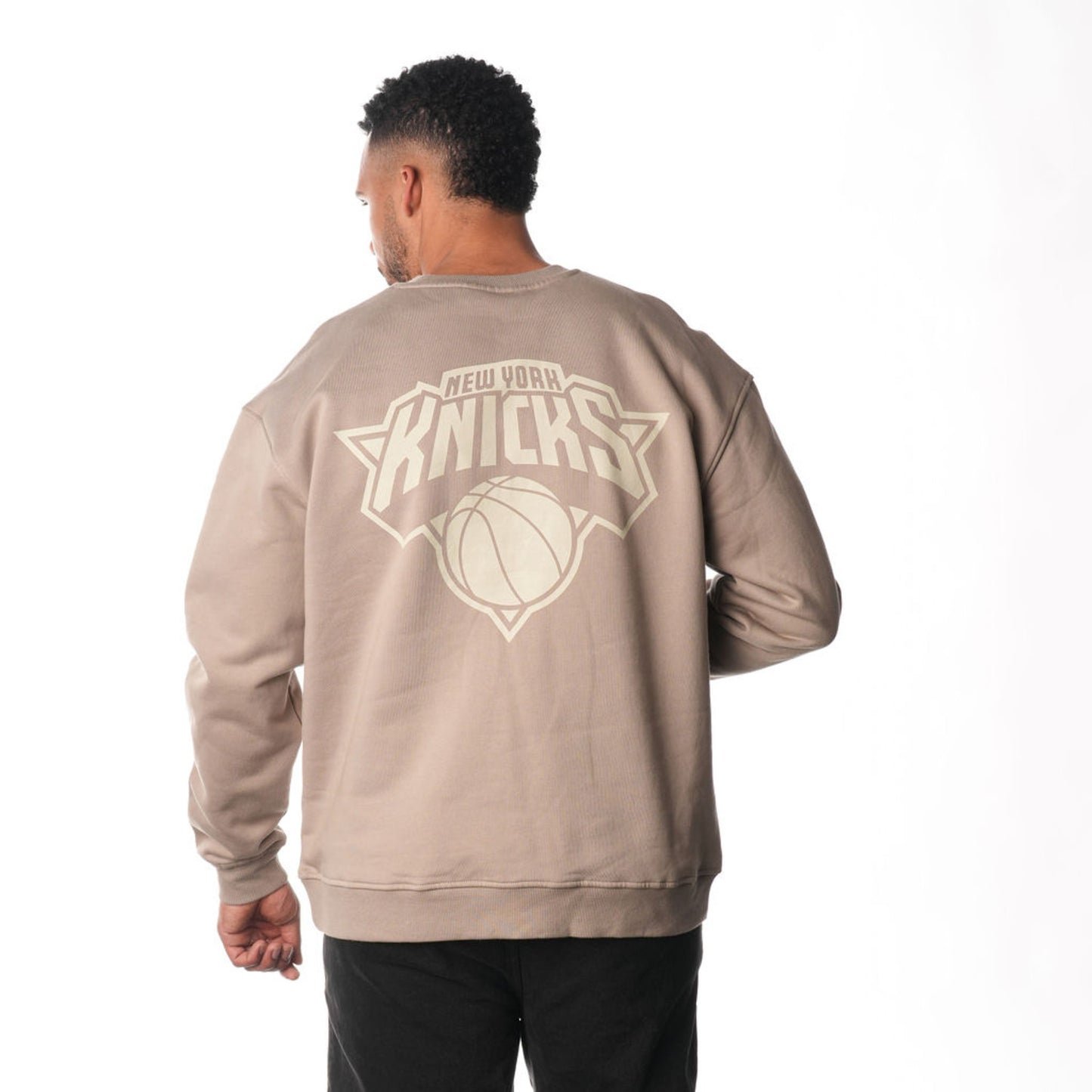 Wild Colletive Knicks Warm Grey Wordmark Logo Crew