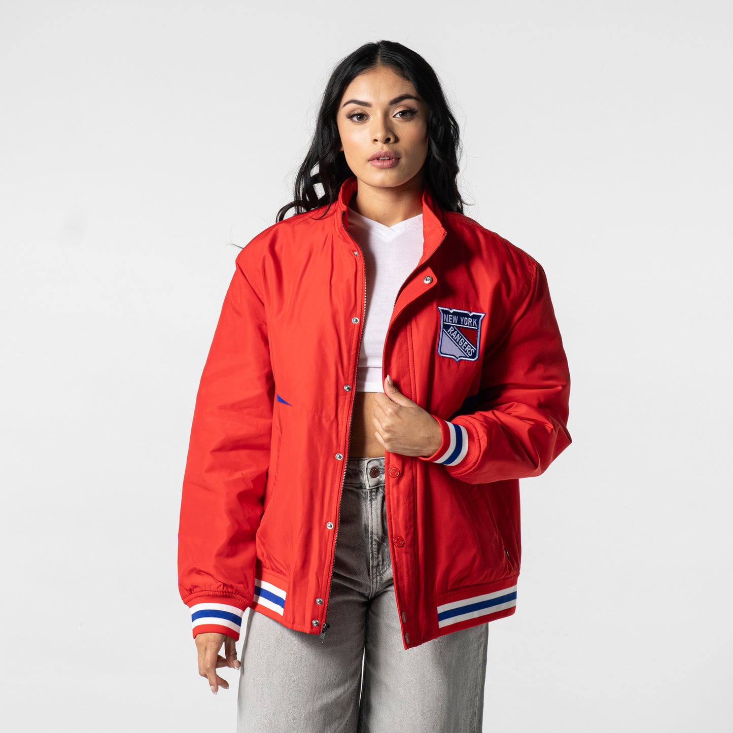 Wild Collective Rangers Red Nylon Bomber Jacket