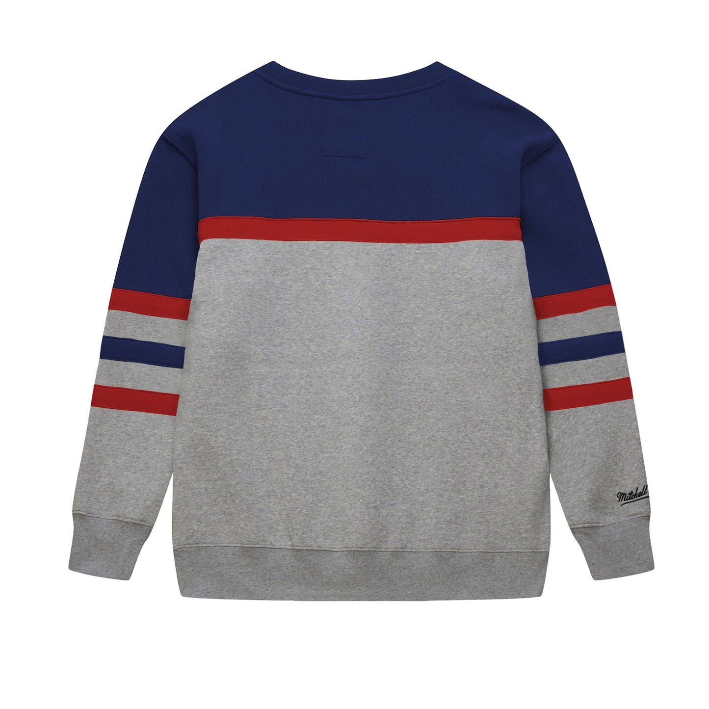 Mitchell & Ness Rangers Grey/Navy Head Coach Fleece Crew