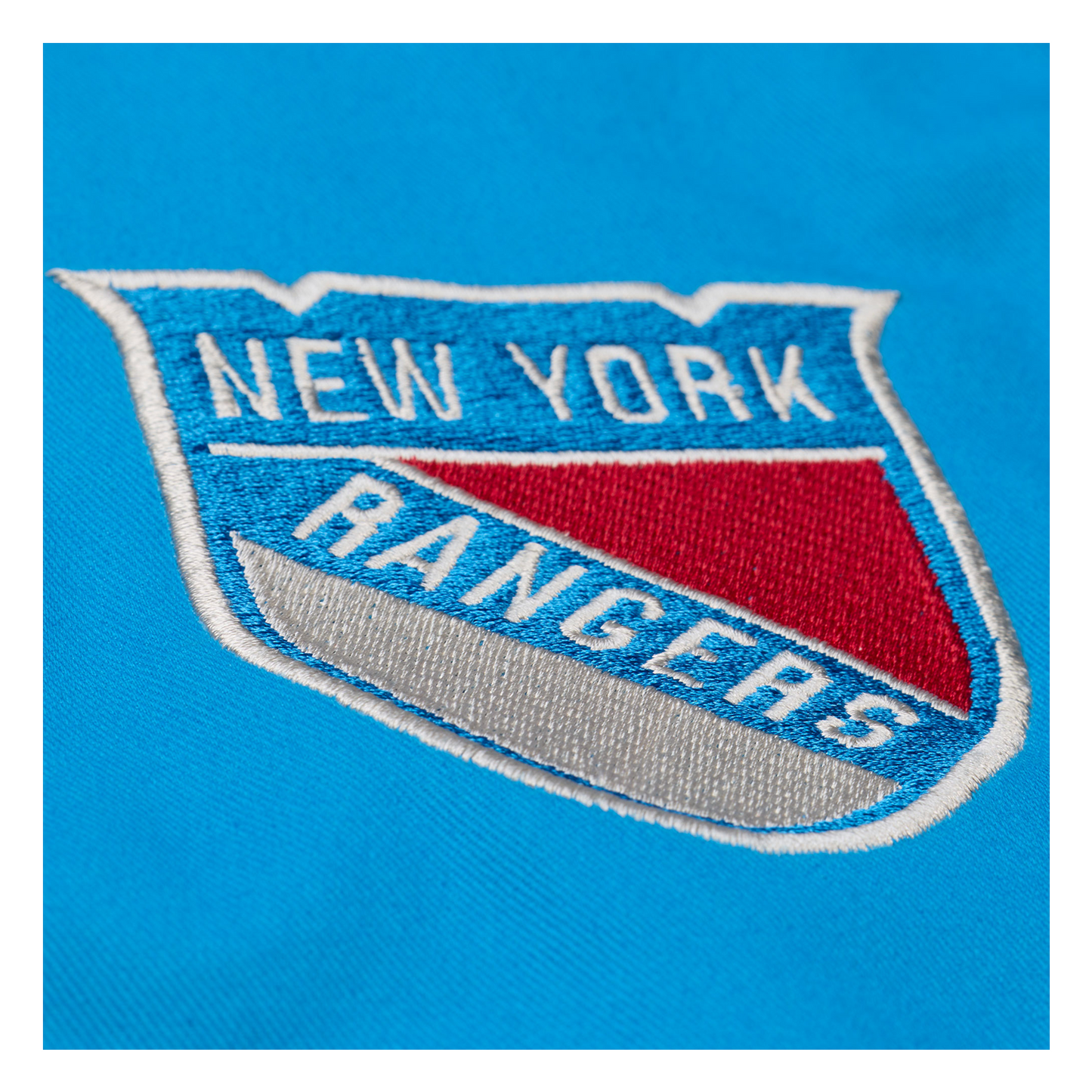 Mitchell & Ness Rangers Centennial Twill Jacket In Blue - Logo View 2