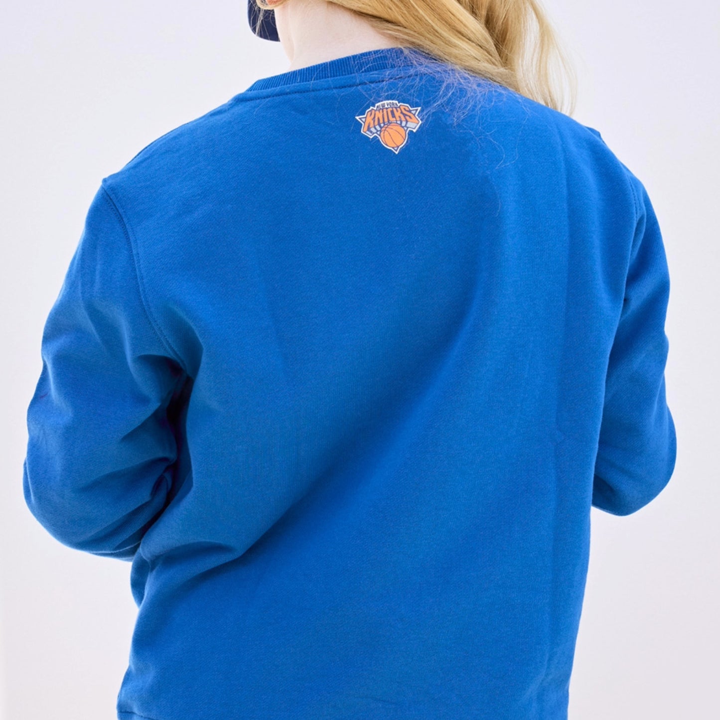 Girls Terez Knicks Gemstone Logo Crew In Blue - Back View