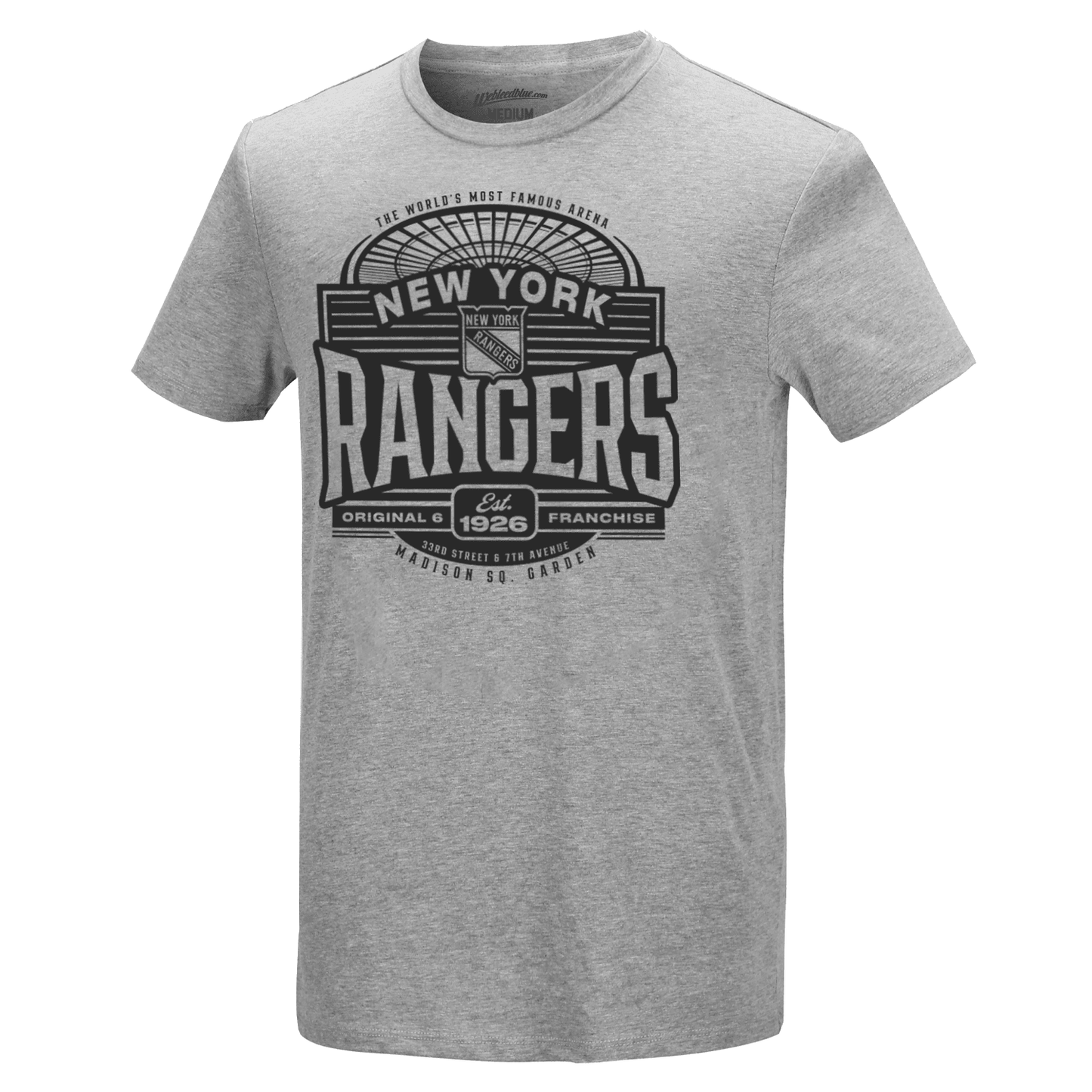 We Bleed Blue Rangers Grey Garden Ceiling Graphic Tee