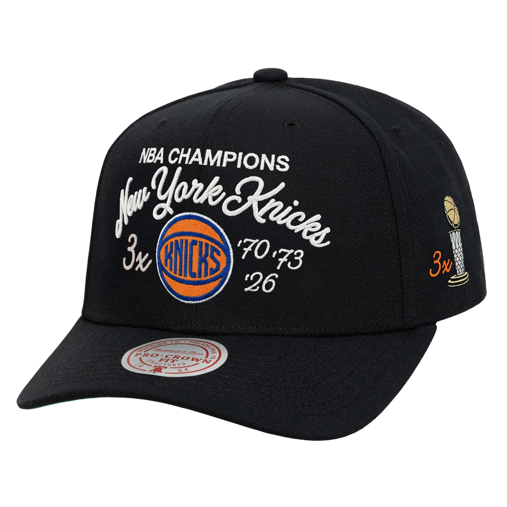 Mitchell & Ness Knicks 2026 NBA Champions Script Snapback – Shop