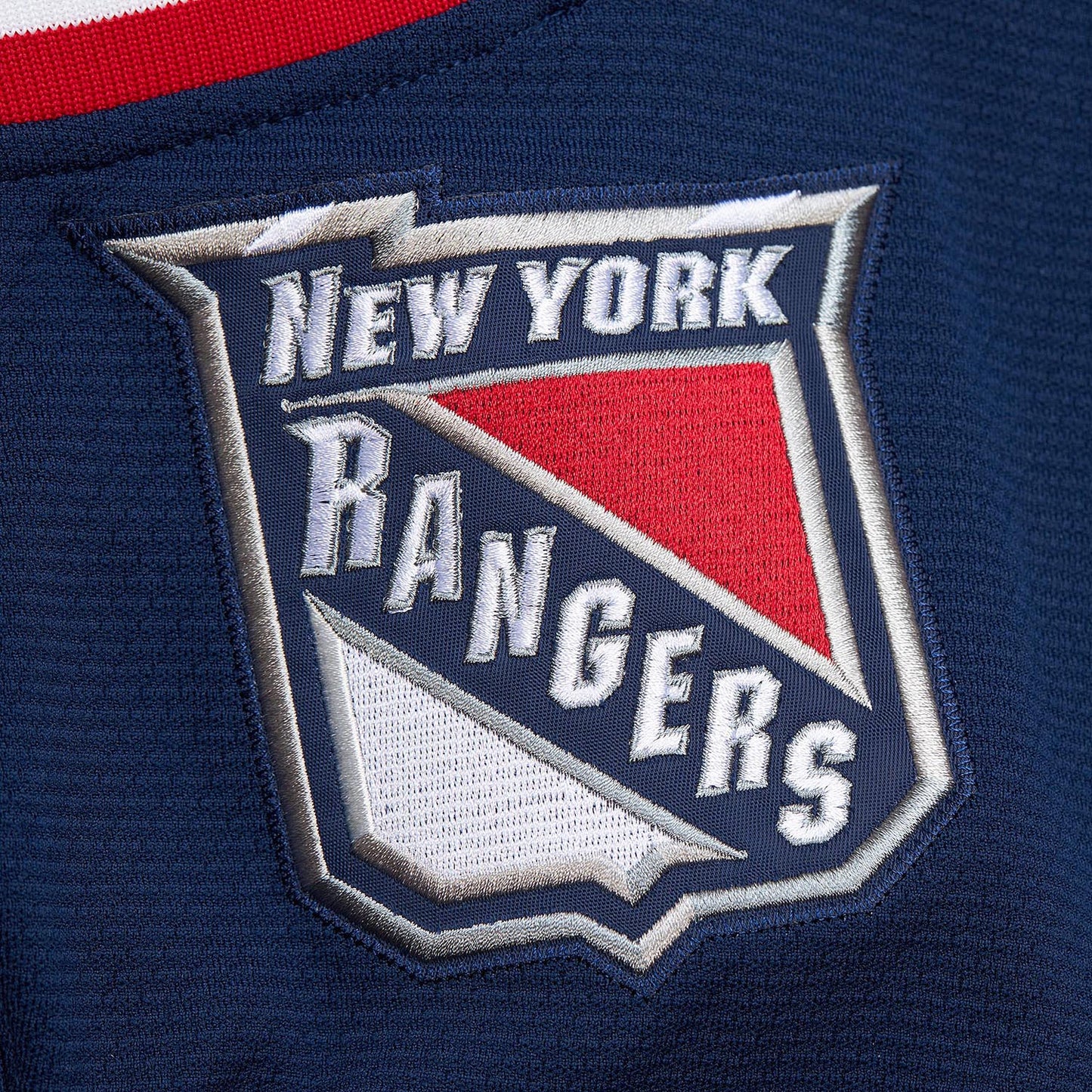 Mitchell & Ness Rangers 1996 Wayne Gretzky Power Play Jersey In Navy - Logo View
