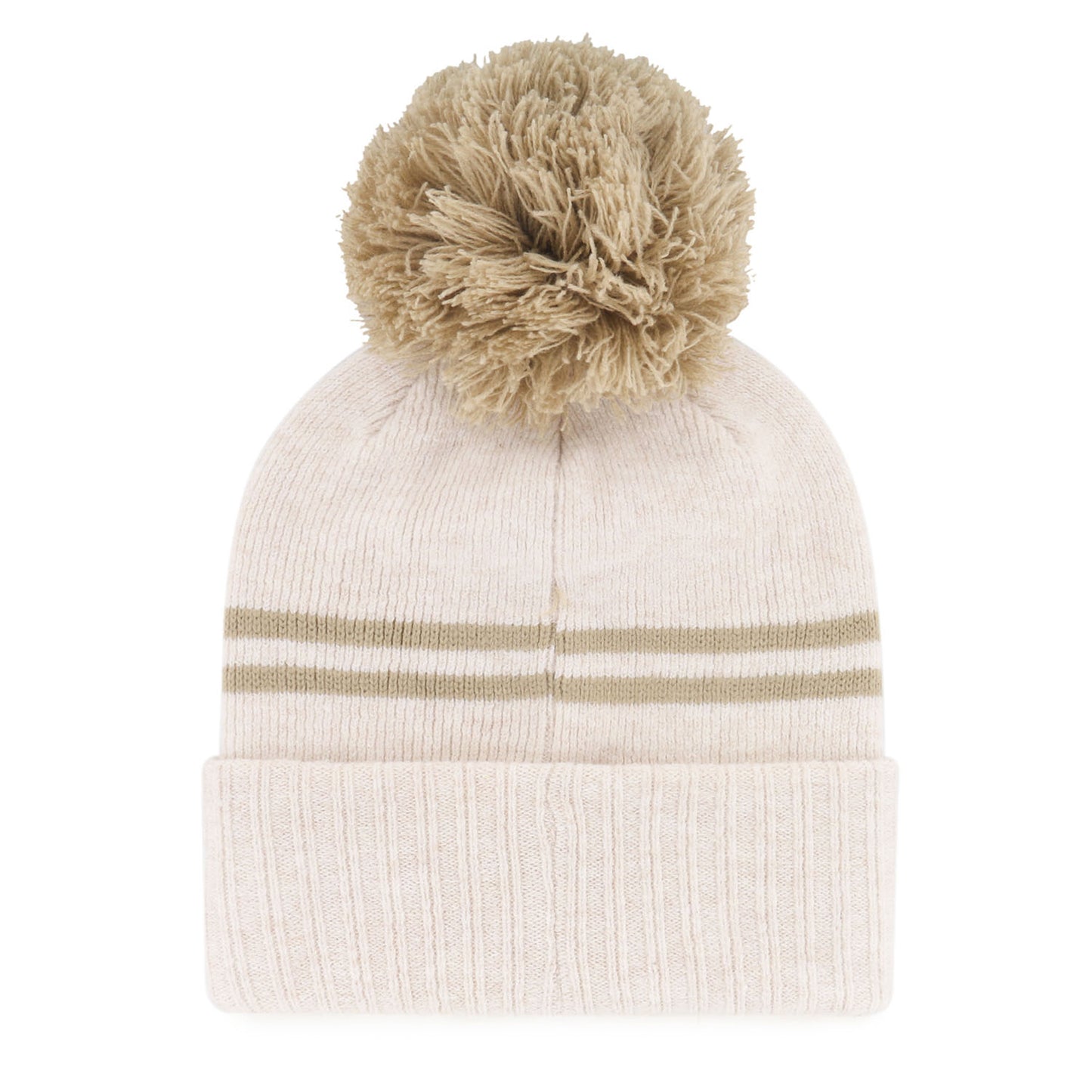 Women's '47 Brand Knicks Natural Latte Pom Cuff Knit