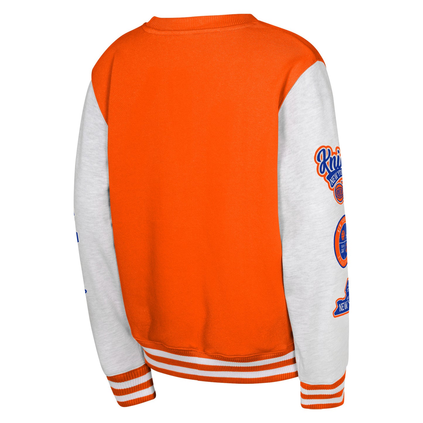 Boys Knicks Star Treatment Crew In Orange - Back View