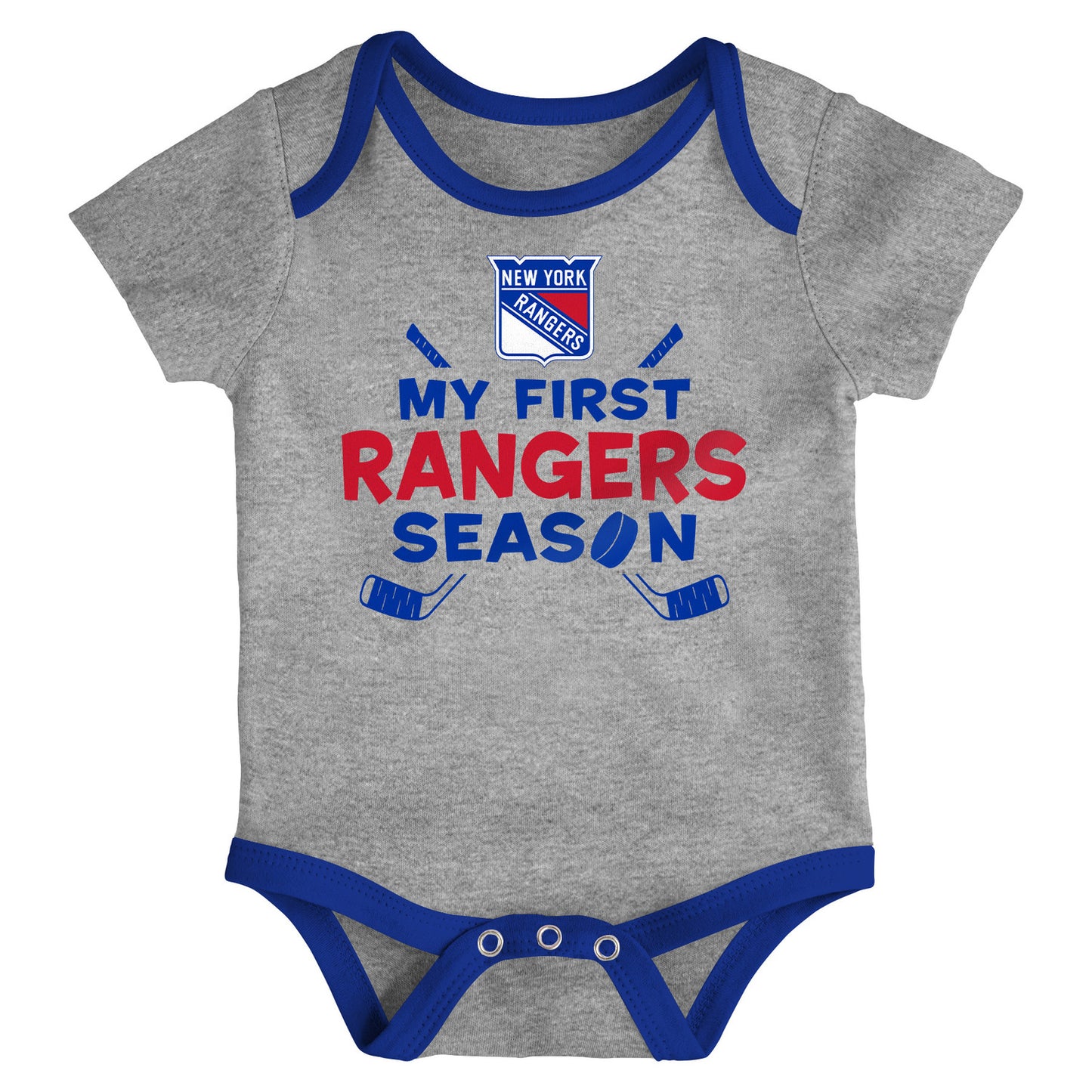 Infant Rangers Legend 3 Pack Creeper Set In Grey - Back View