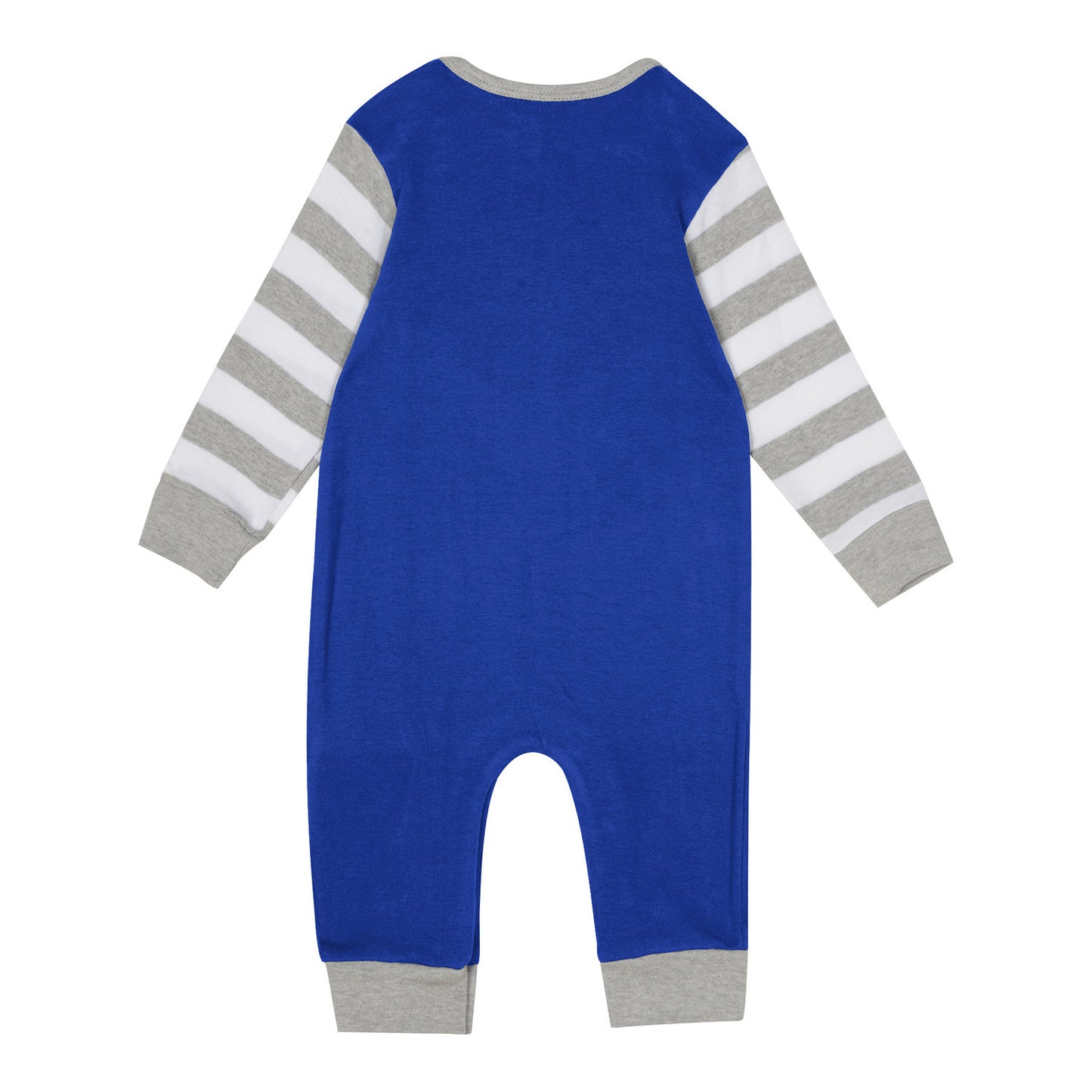 Infant Big Star Longsleeve Coverall Onesie In Blue - Back View