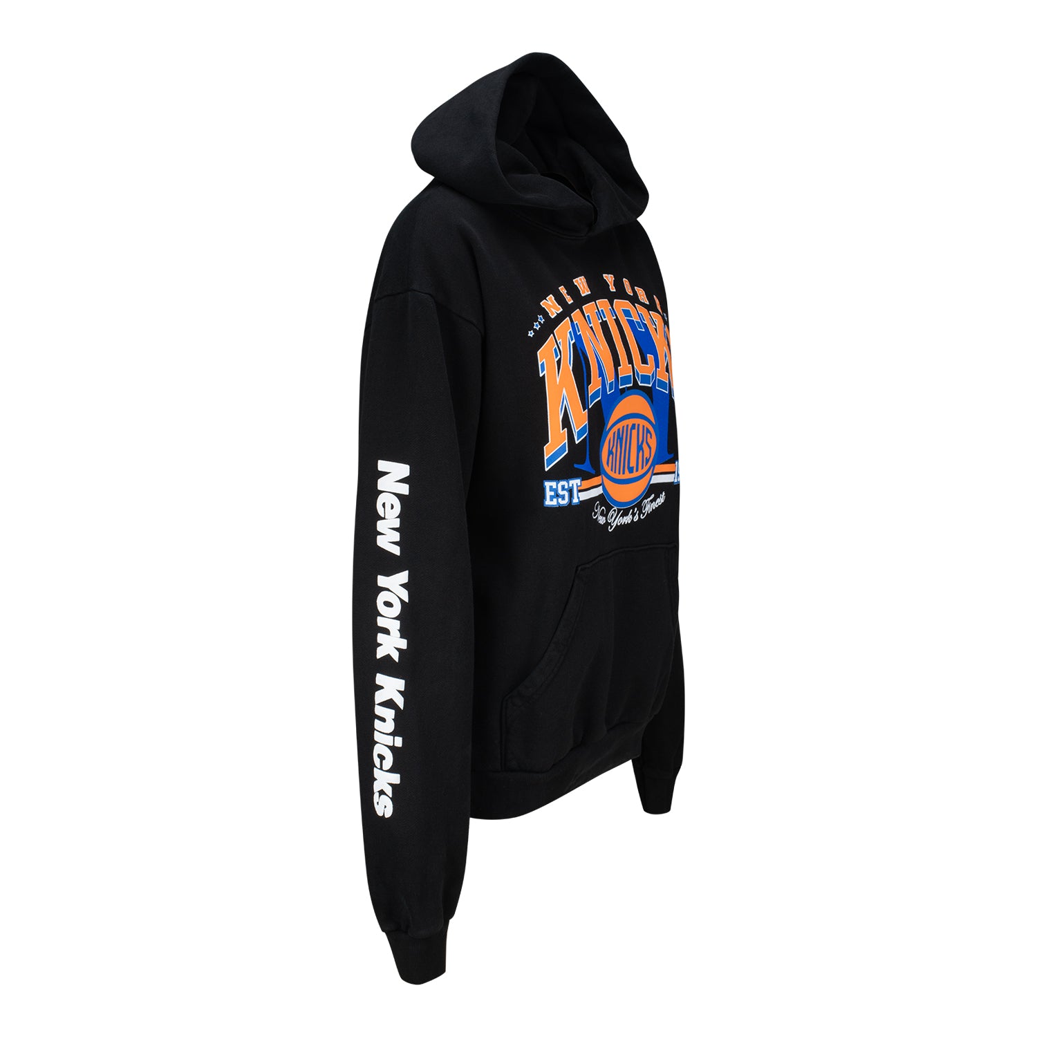 QORE x Knicks Raised Bubble Print Hoodie - Angled Right Side