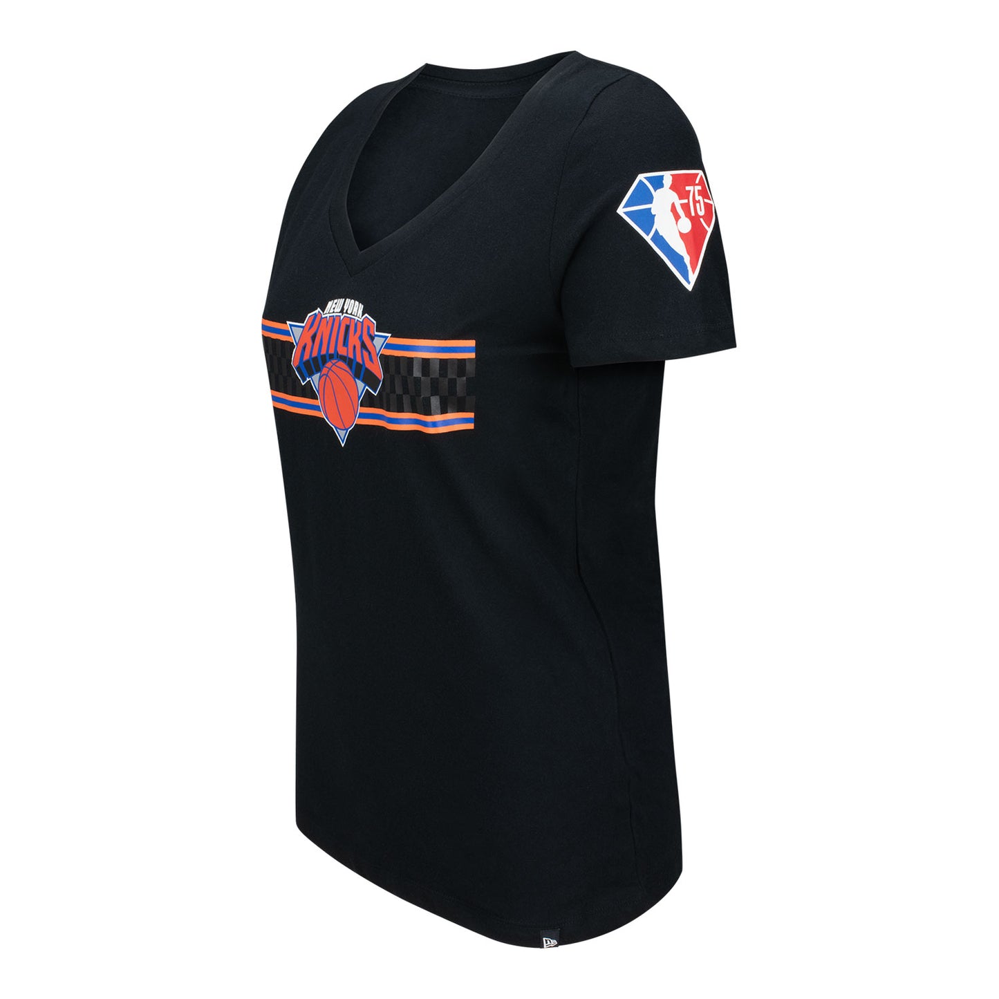 New Era 2021 City Edition Ladies V-Neck Tee In Black - Side View