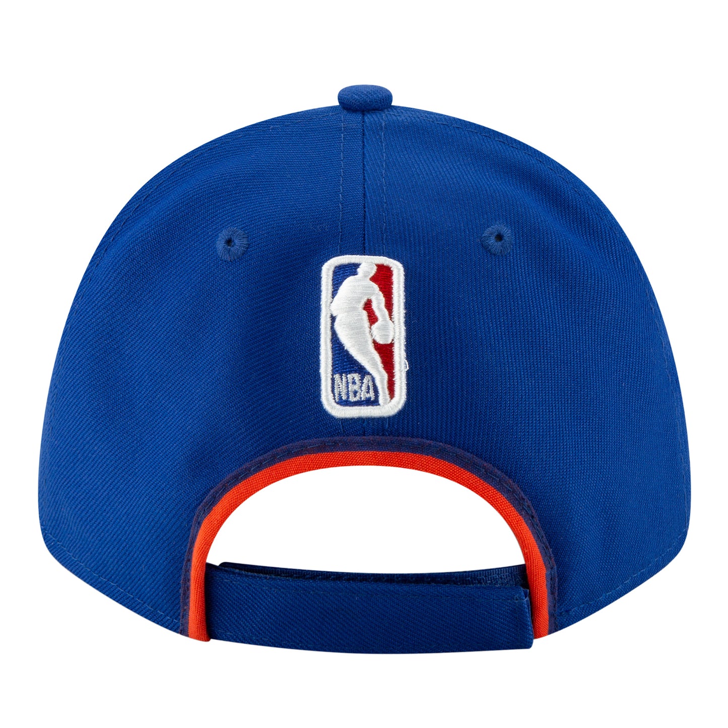 New Era Knicks Wordmark Royal 9FORTY Adjustable Hat In Blue - Back View