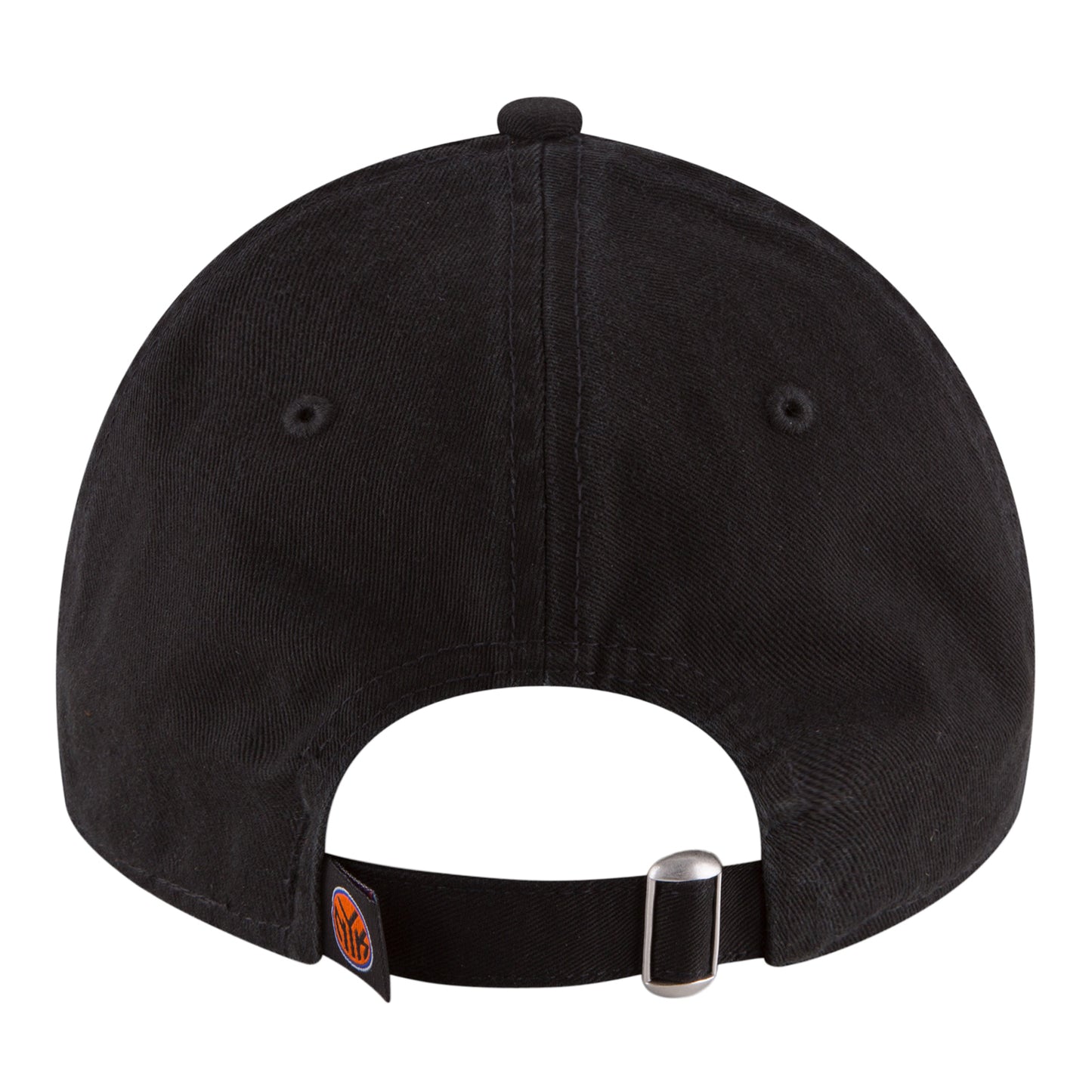 New Era Knicks 9TWENTY Core Classic Adjustable Hat In Black - Back View