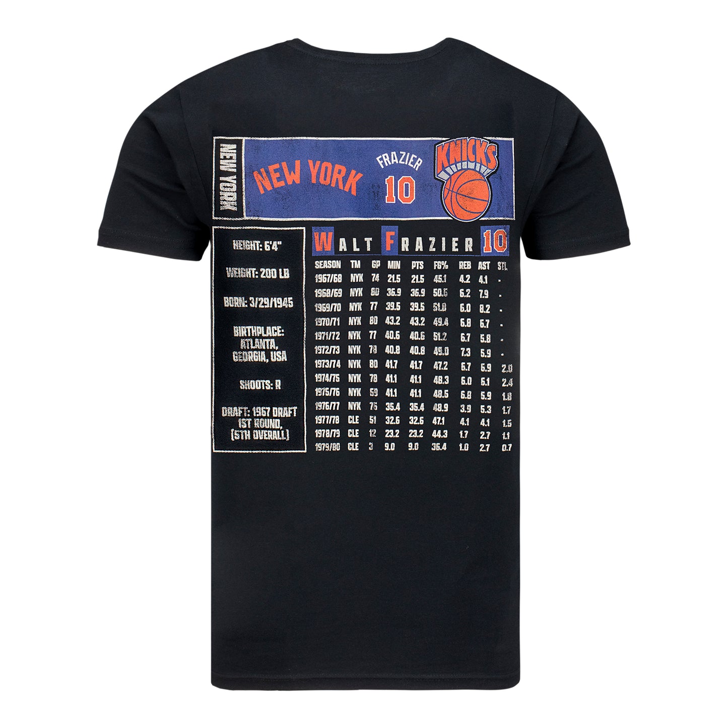 Mitchell & Ness Walt Frazier Stats Graphic Tee - Back View