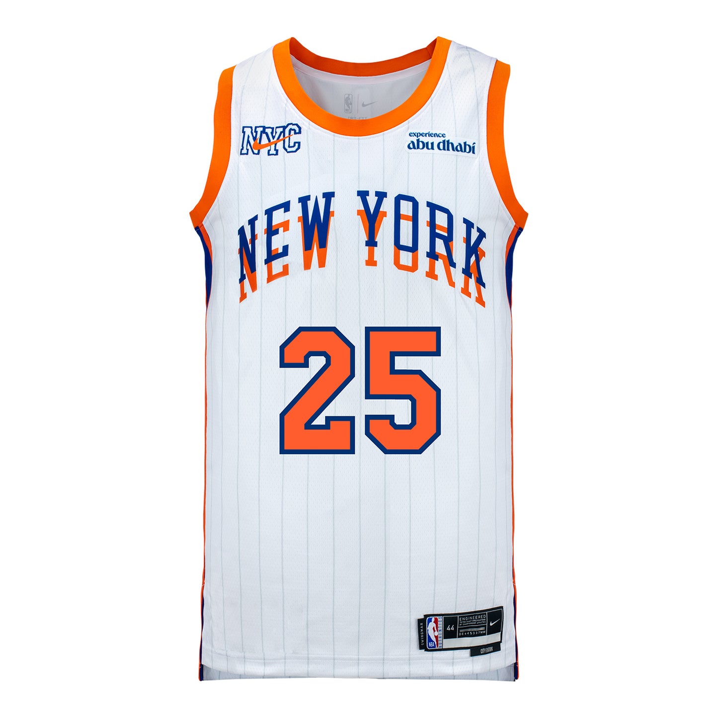 2024-25 Nike Knicks Mikal Bridges CITY EDITION Swingman Jersey In White - Front View