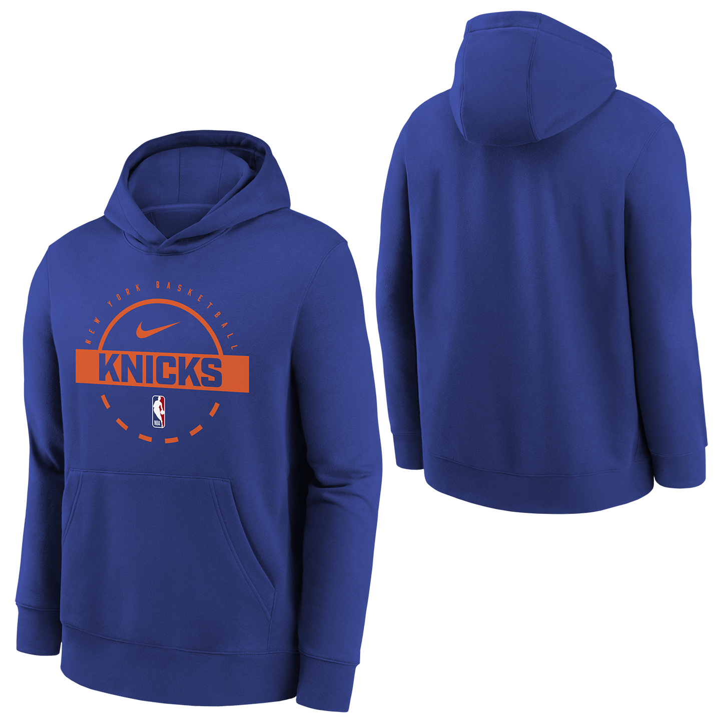 Youth Nike Knicks Club Fleece Practice Hoodie - Full View
