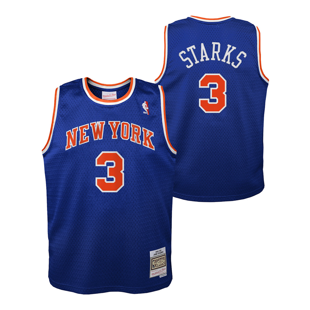 Mitchell & Ness Youth Knicks John Starks Swingman Jersey In Blue - Front & Back View