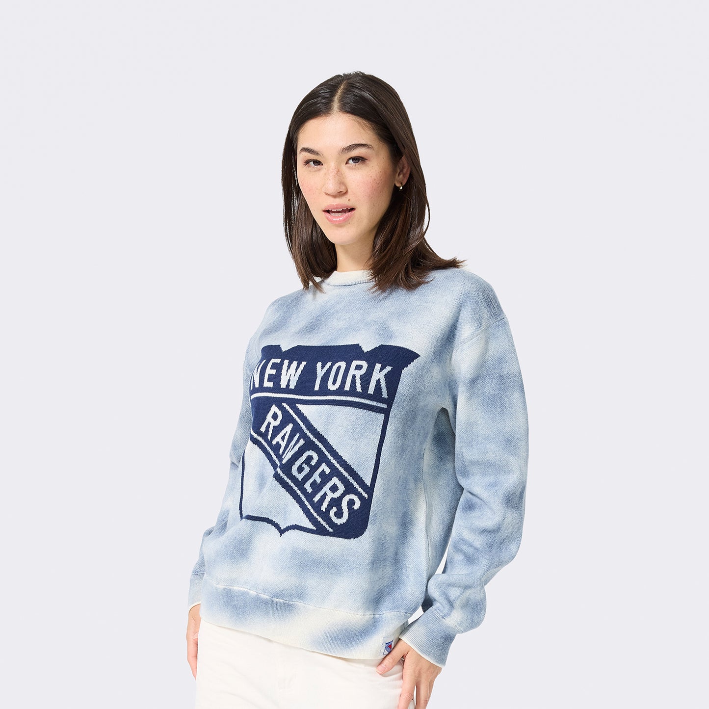 Terez Rangers Tonal Tie Dye Knit Cotton Sweater - Front View