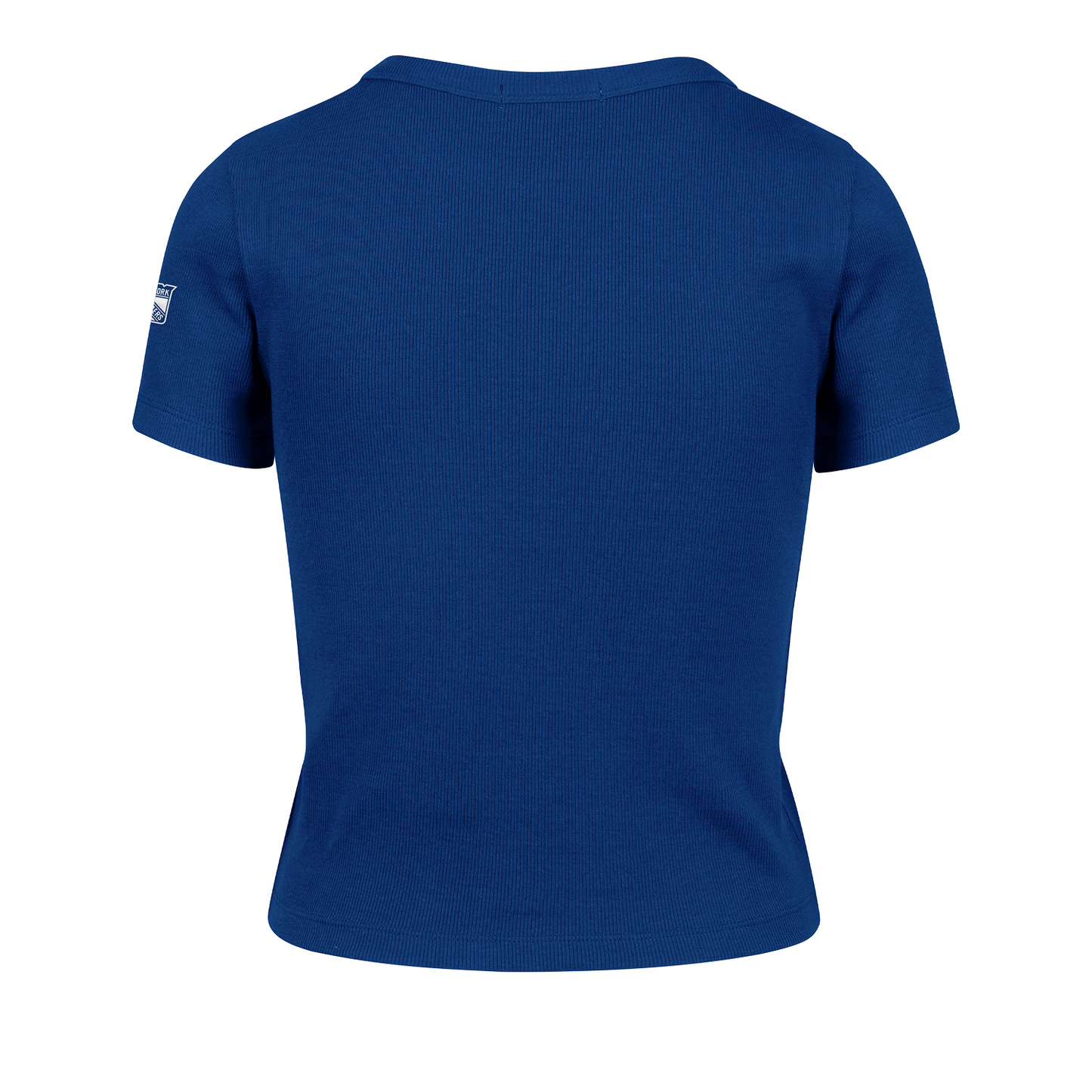 Women's 47 Brand Rangers Spirited Baby Rib Tee In Blue - Back View