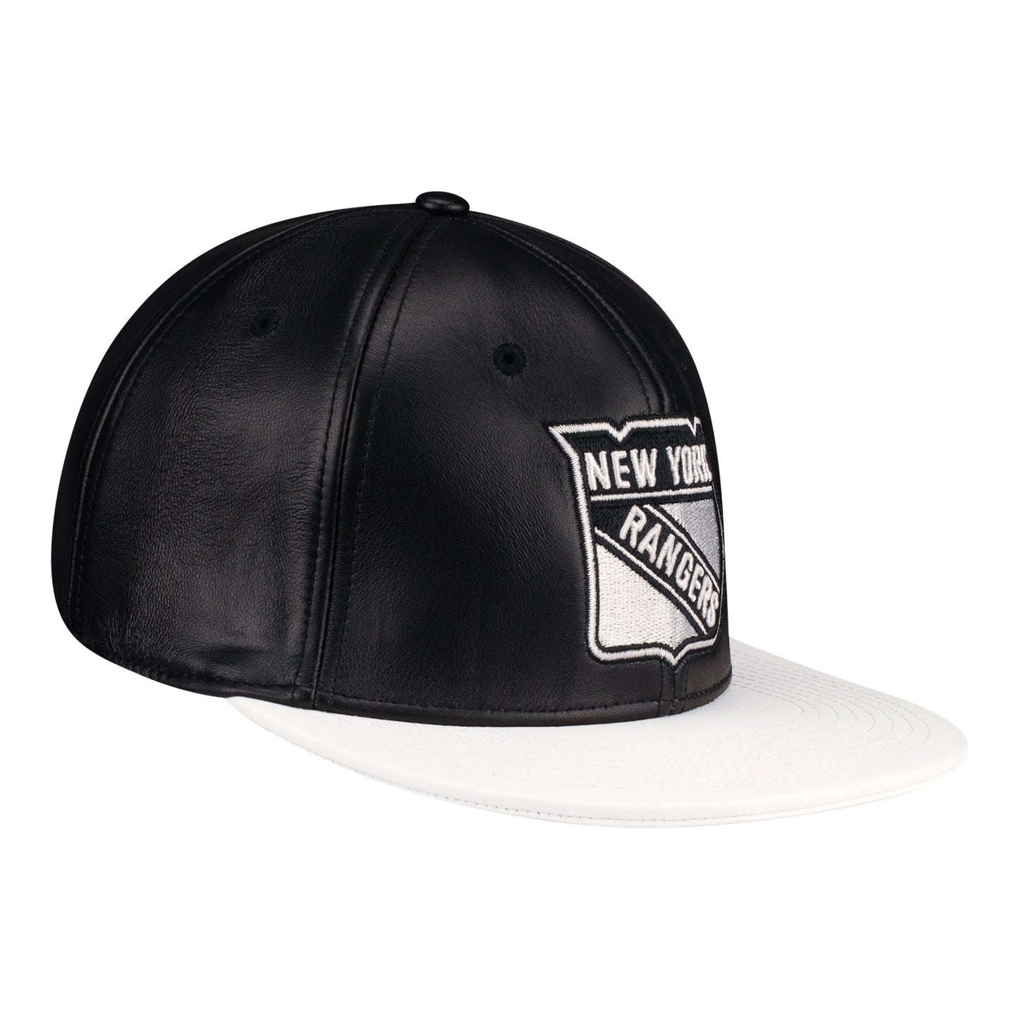 Starter Rangers "Black Ice" One Timer Leather Snapback - Angled Right View