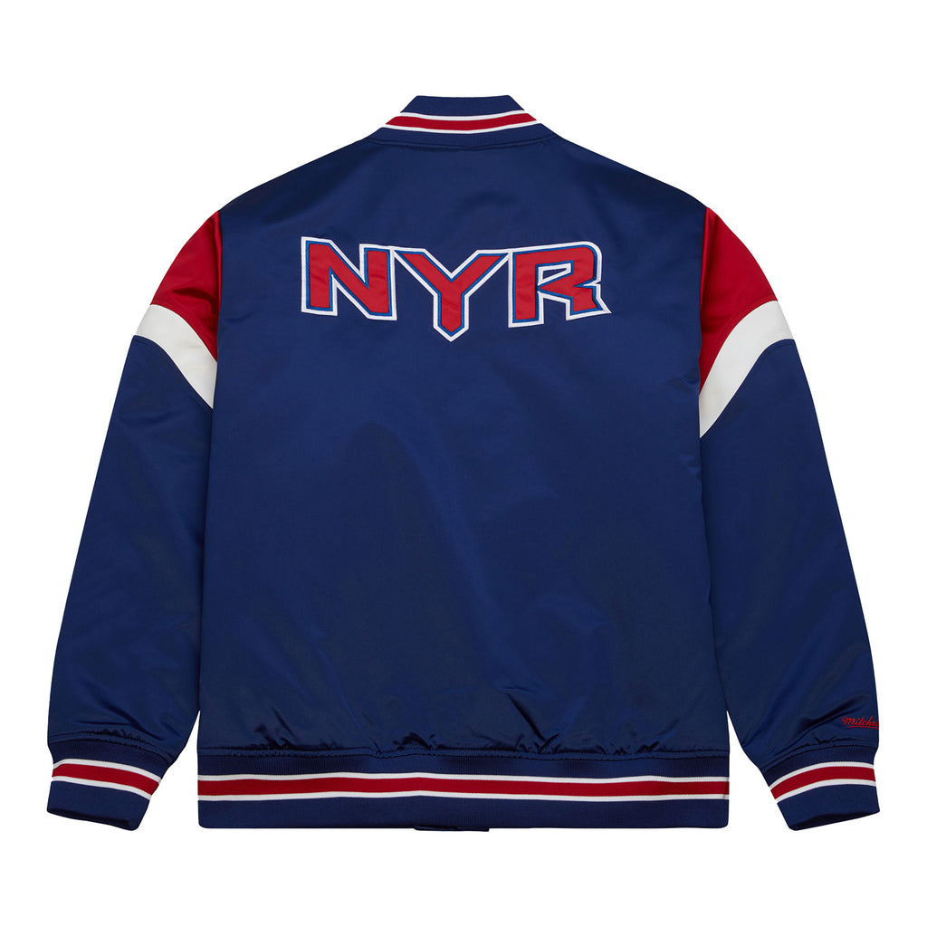 Starter Blue Youth New York Rangers Varsity Satin Full-Snap Jacket Youth-L / Rangers Blue